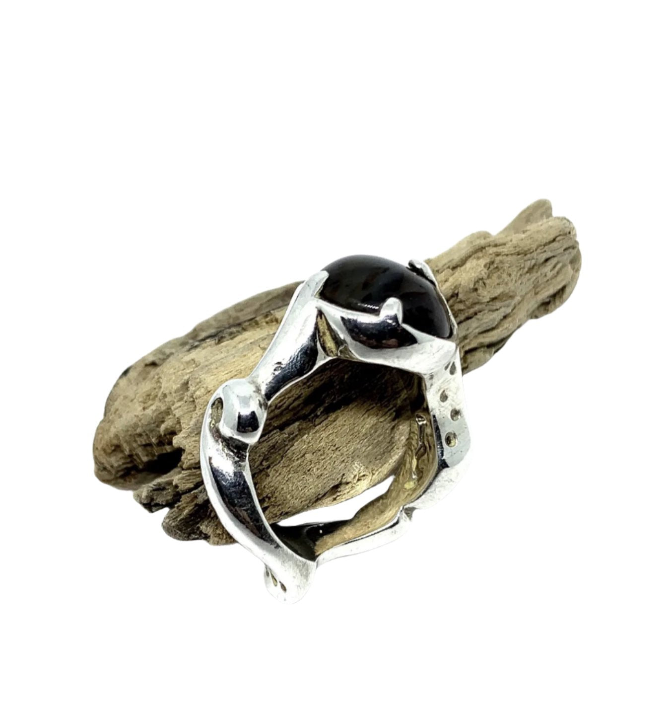 Sculpture Ring – Sterling Silver 925 with Agate, Jasper, or Tiger Eye - Tg-Jewellery By Tamara Gervasio
