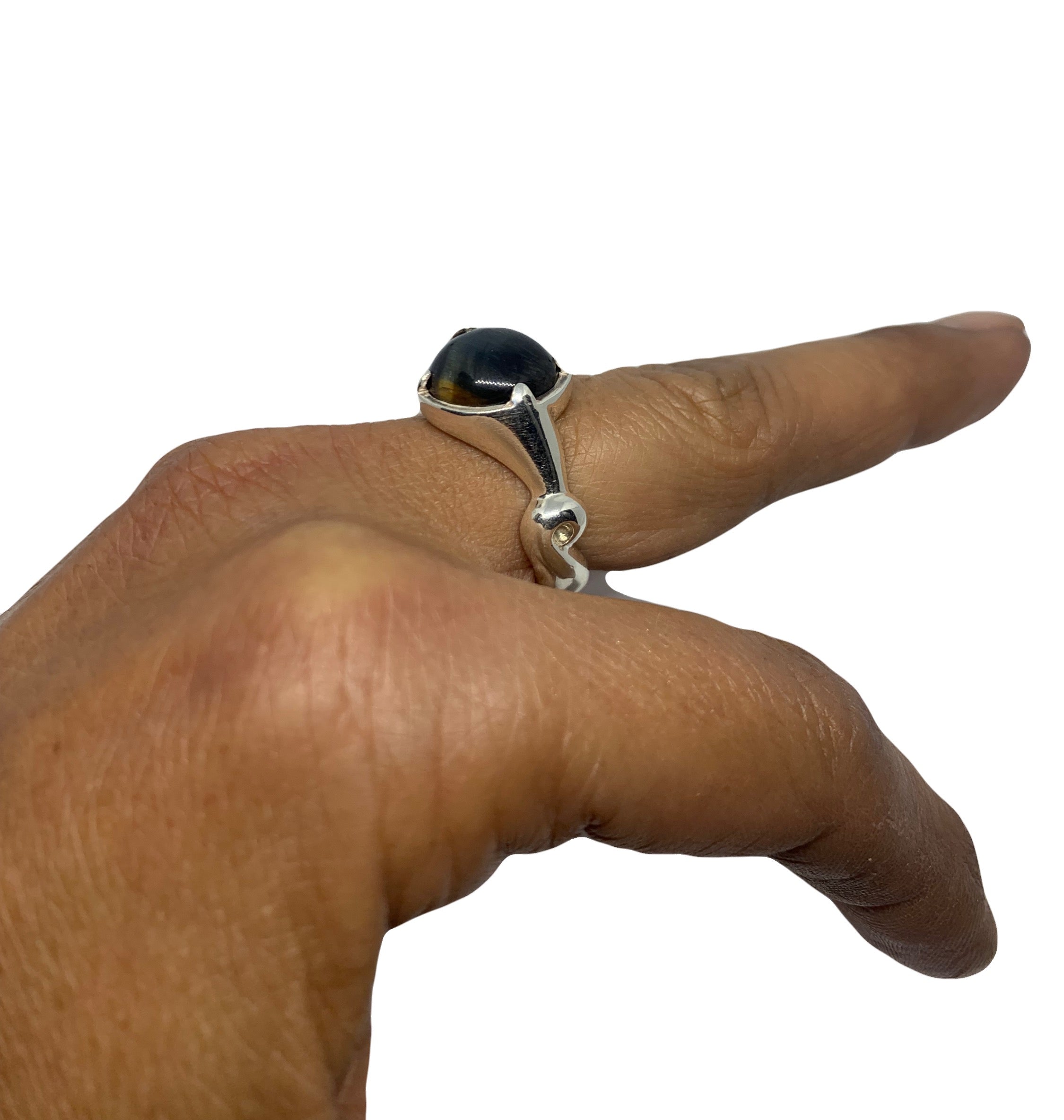 Sculpture Ring – Sterling Silver 925 with Agate, Jasper, or Tiger Eye - Tg-Jewellery By Tamara Gervasio