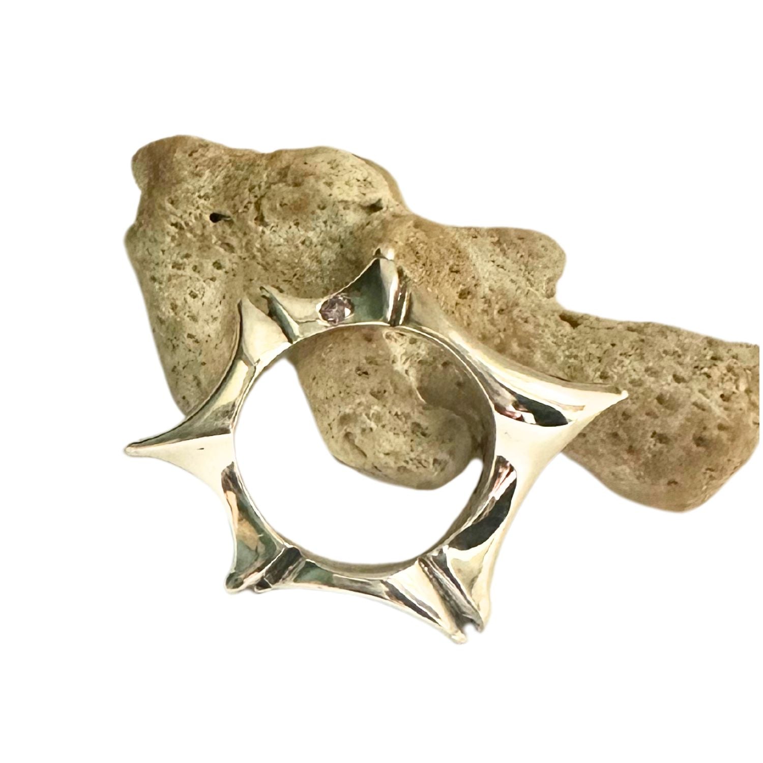 Star Ring – Sterling Silver 925 with Cubic Zirconia, Ruby, Garnet, or Amethyst - Tg-Jewellery By Tamara Gervasio