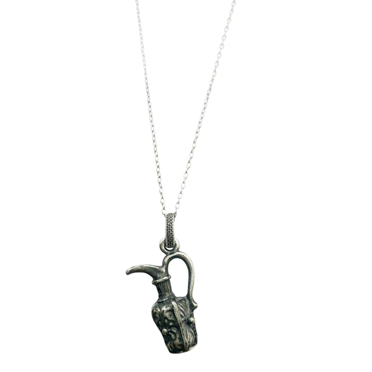 Ancient Ewer Pendant Necklace – Sterling Silver