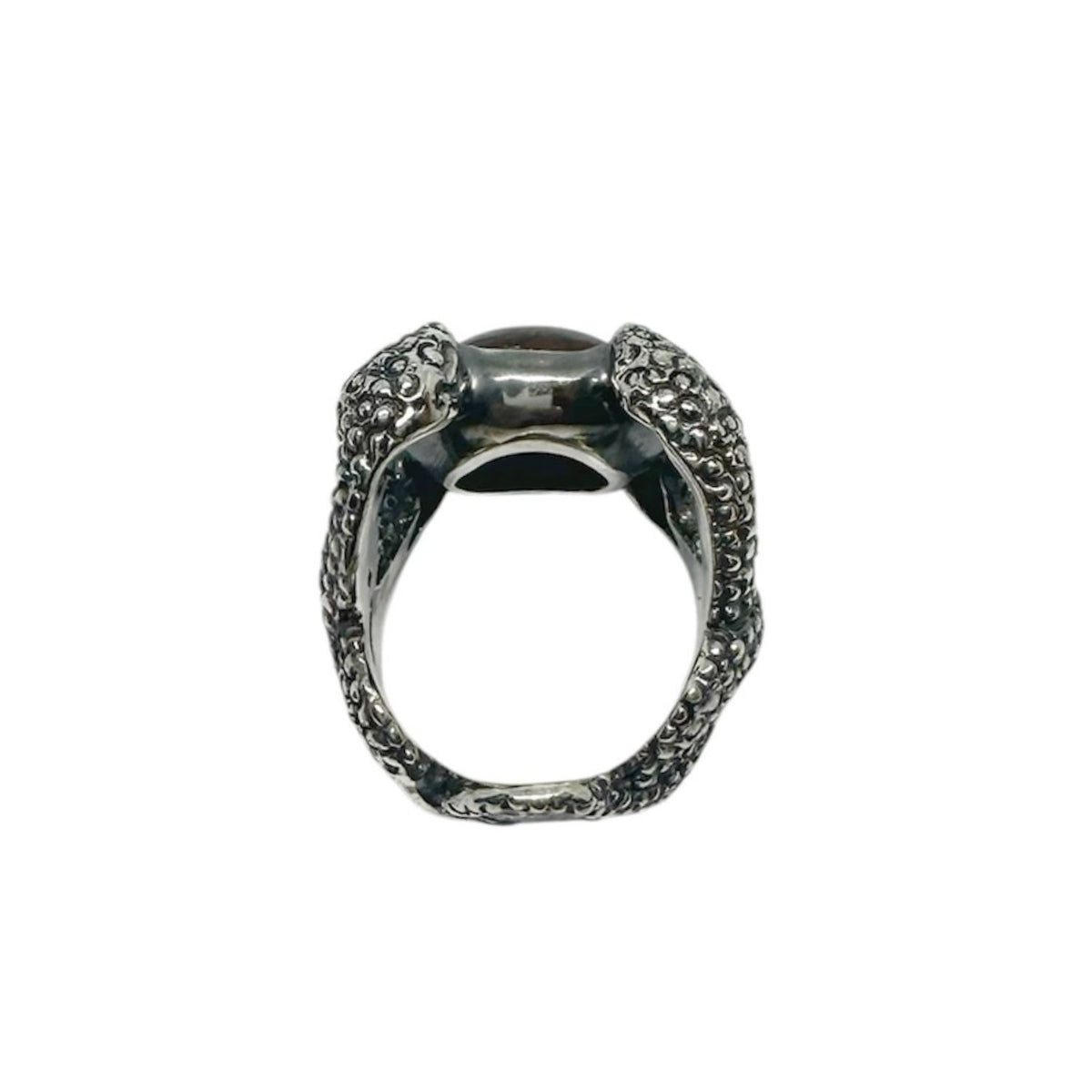 Serpentine Snake Ring – Cornish Serpentine Stone in Sterling Silver