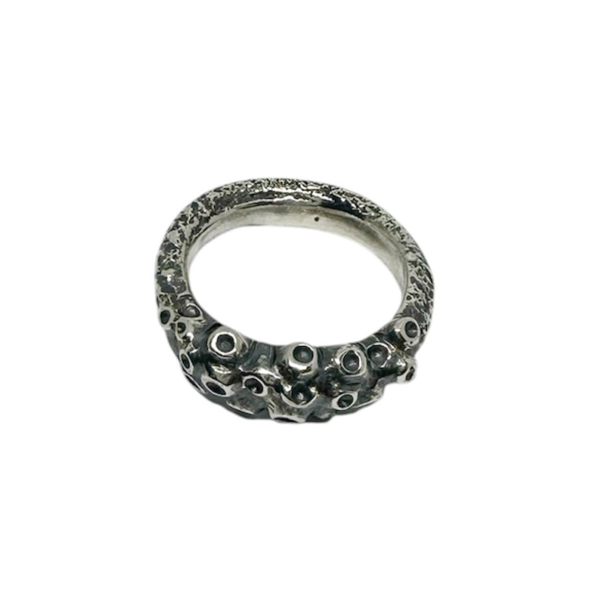 Octopus Tentacle Ring – Sand Cast Recycled Sterling Silver