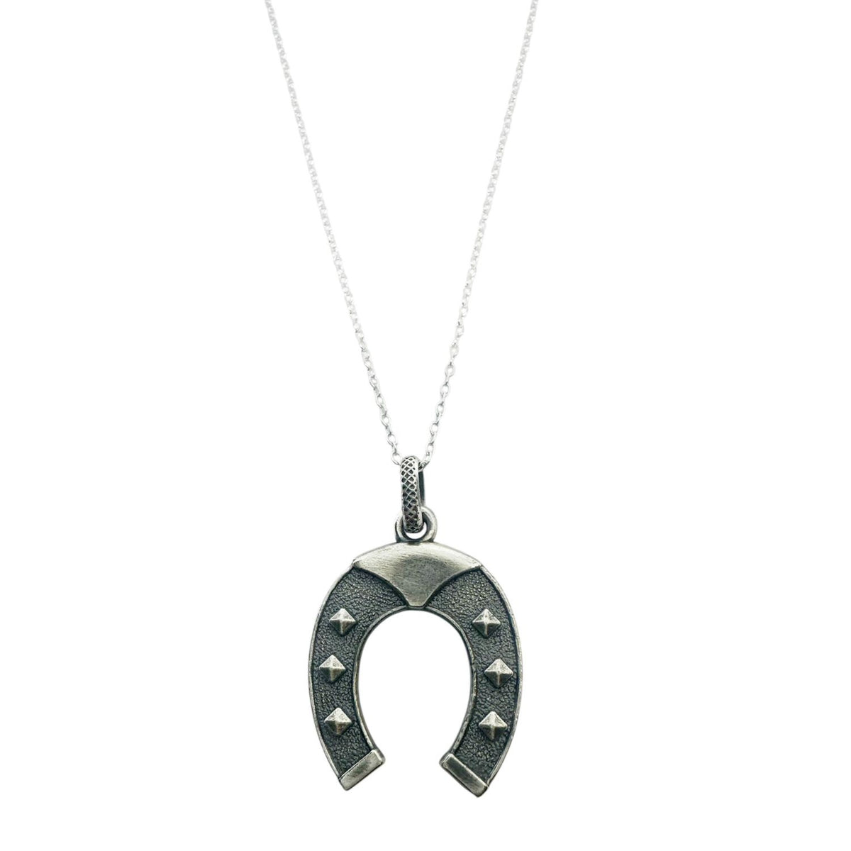 Horseshoe Pendant Necklace – Sterling Silver Lucky Charm