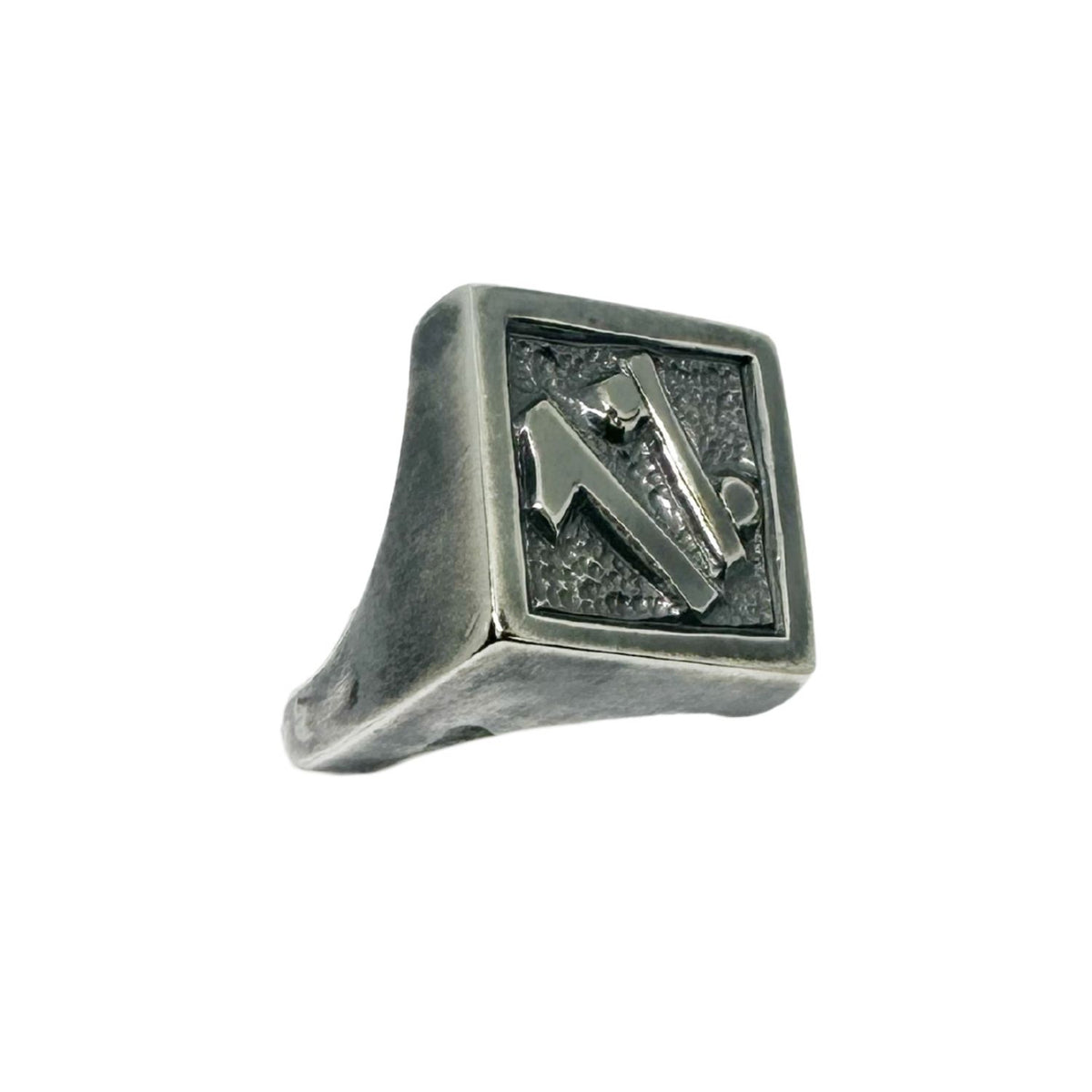 1% Symbol Men’s Signet Ring In Sterling Silver