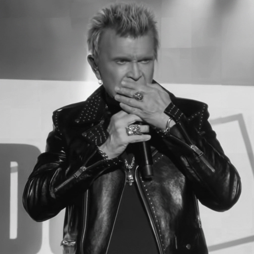 Billy Idol is wearing Tg-Jewellery by Tamara Gervasio skull necklace