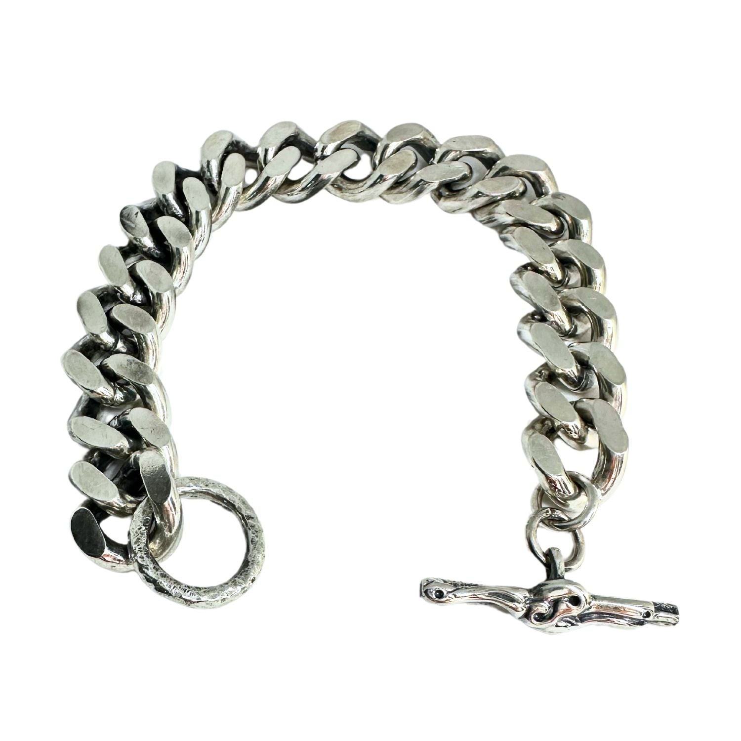 Celtic Dog Curb Chain Bracelet in Sterling Silver – 15mm - Tg-Jewellery By Tamara Gervasio