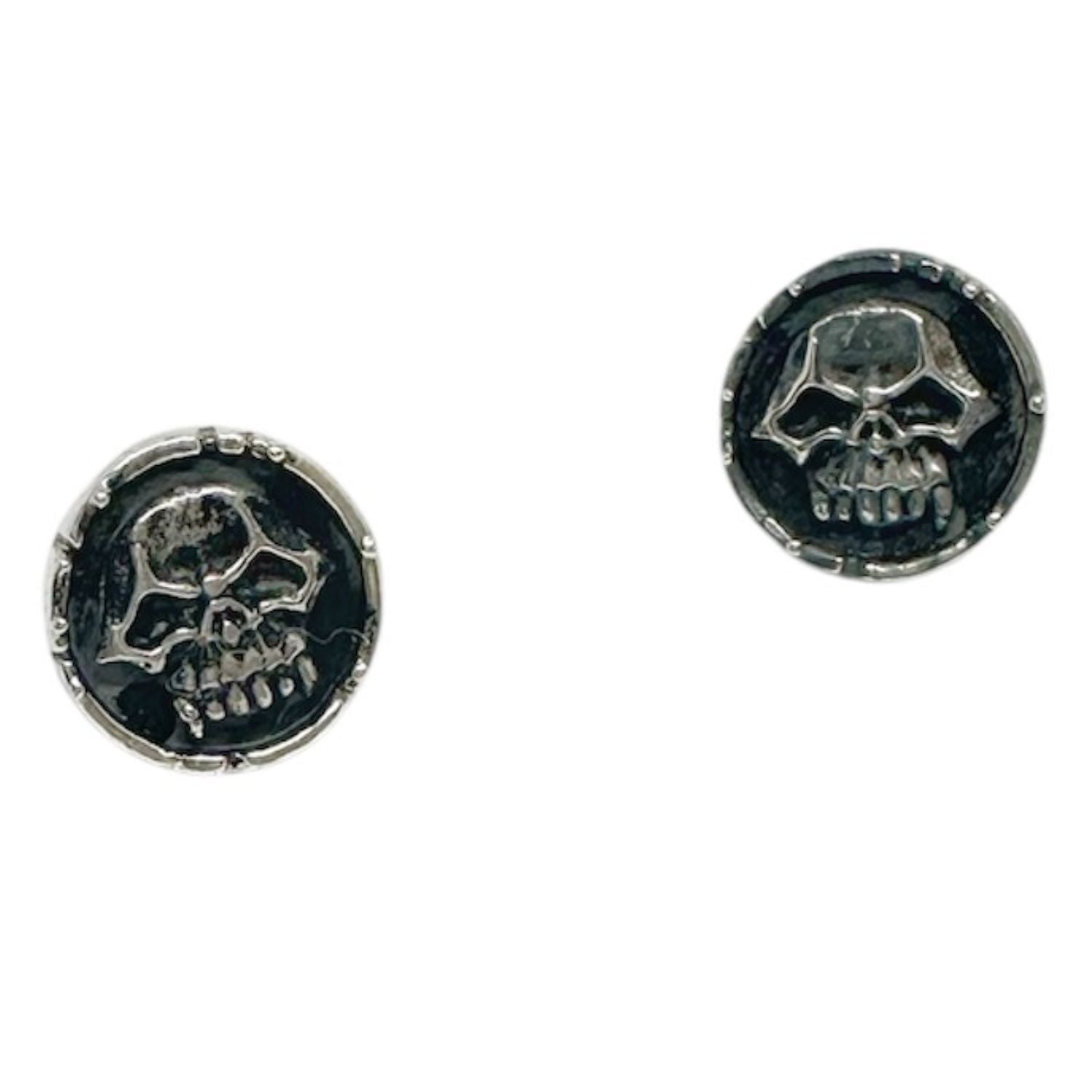 Medaglie Skull Stud – Sterling Silver 925, Handcrafted - Tg-Jewellery By Tamara Gervasio