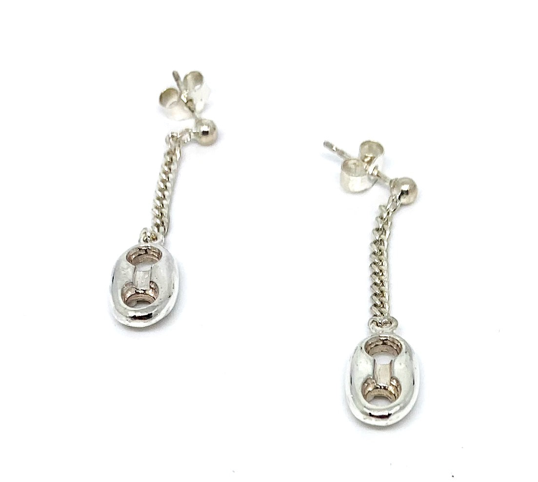 Marinara Anchor Drop Earrings – Handcrafted Sterling Silver - Tg-Jewellery By Tamara Gervasio