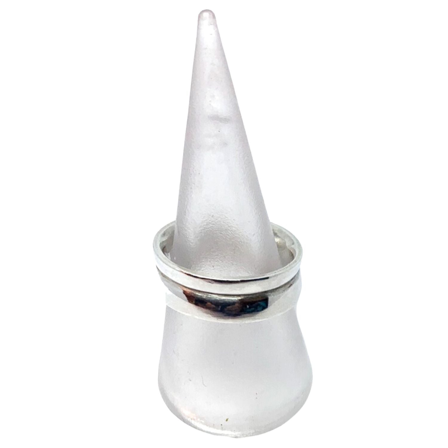 Sterling Silver Curved Band Ring – Detail View | Handmade Lost Wax Carving - Tg-Jewellery By Tamara Gervasio