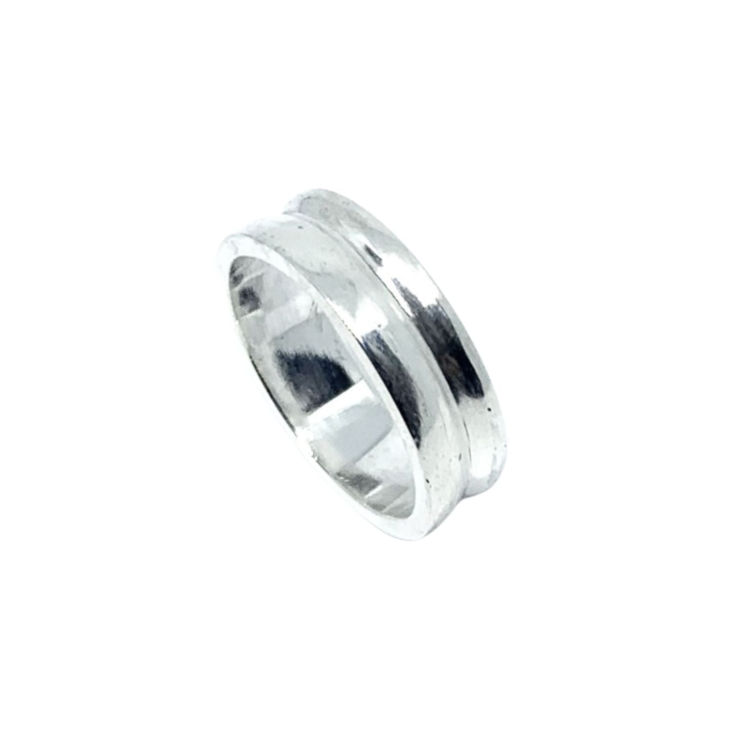 Sterling Silver Curved Band Ring | Handmade Lost Wax Carving - Tg-Jewellery By Tamara Gervasio