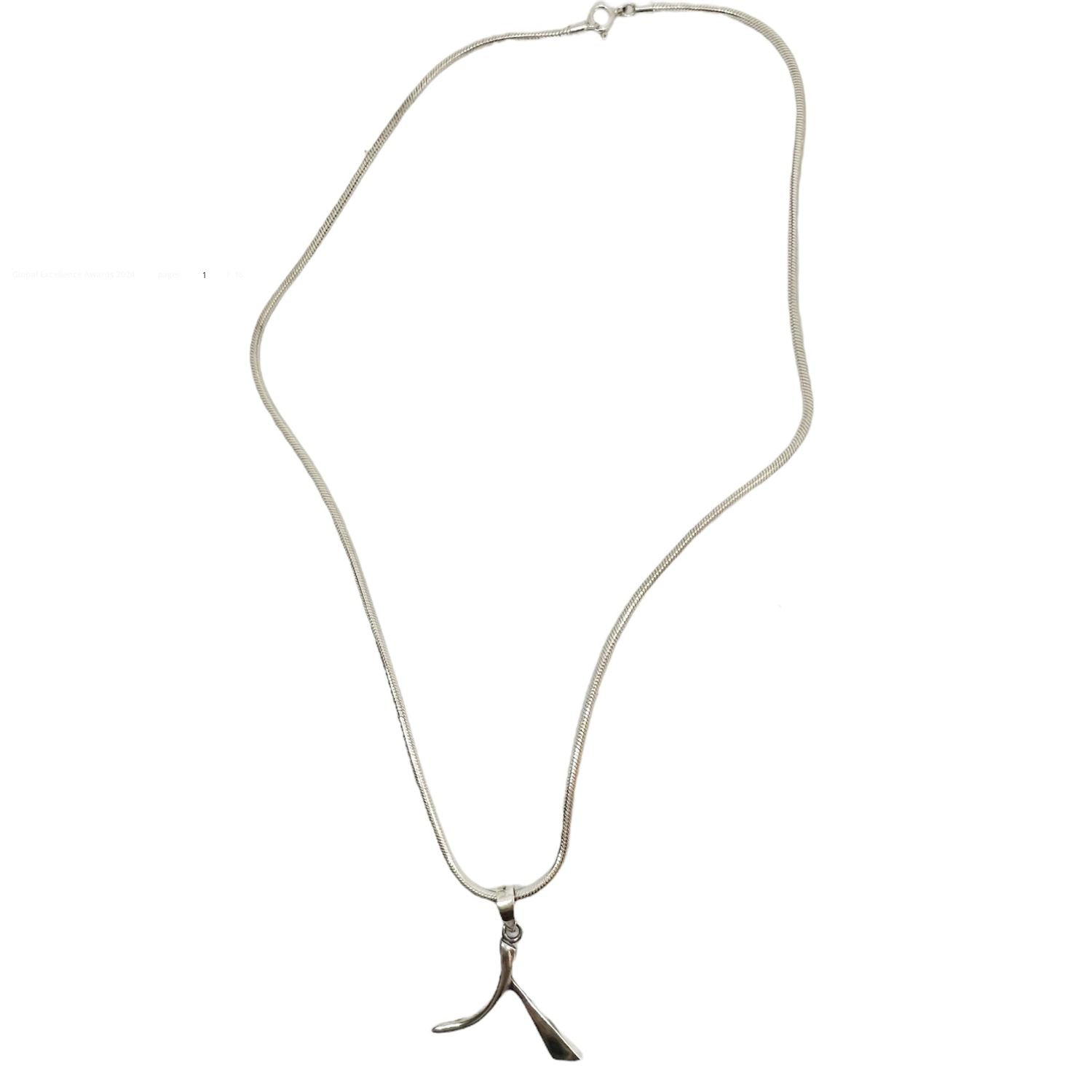 Kanji "Person" Pendant Necklace – Sterling Silver 925 Snake Chain - Tg-Jewellery By Tamara Gervasio