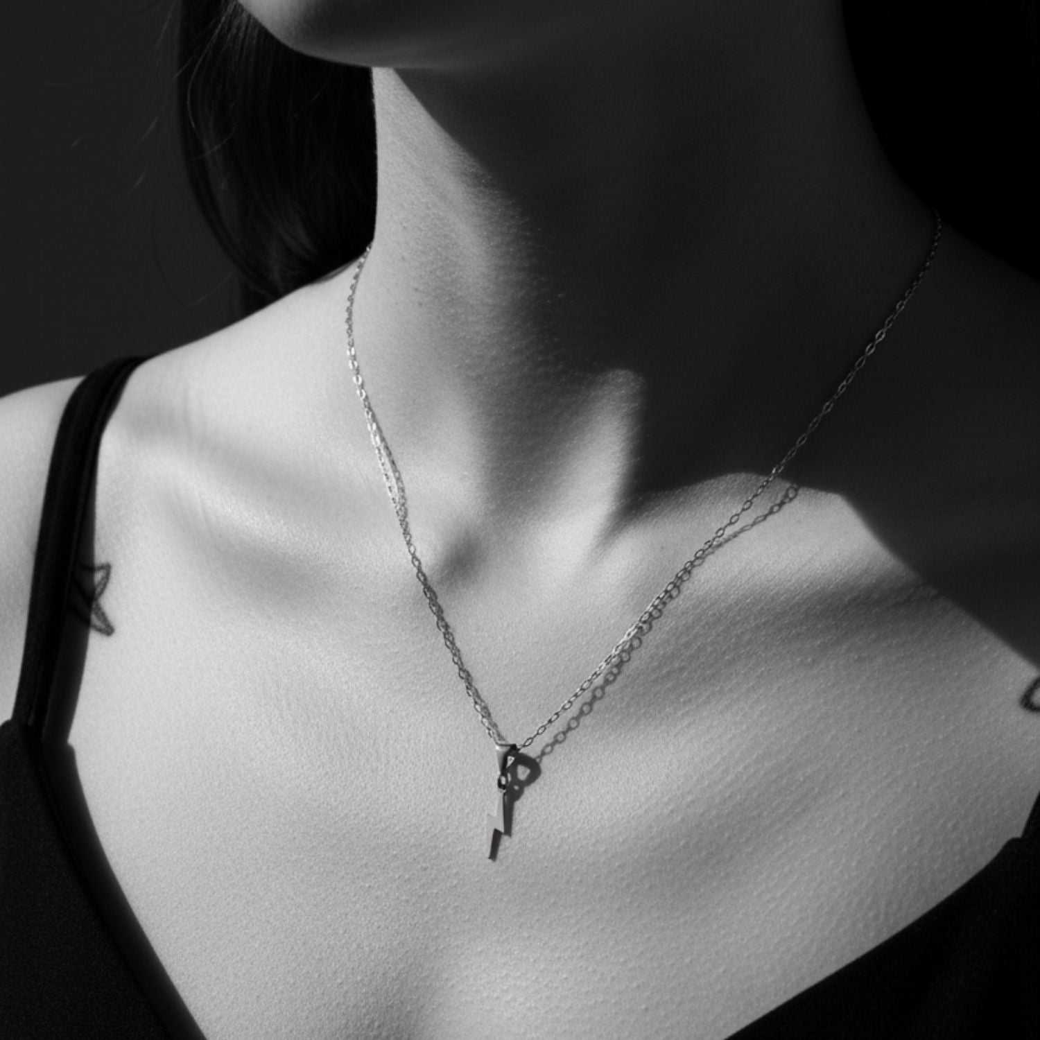 Thunderbolt Pendant Necklace – Styled Shot | Handcrafted 9ct Yellow Gold - Tg-Jewellery By Tamara Gervasio