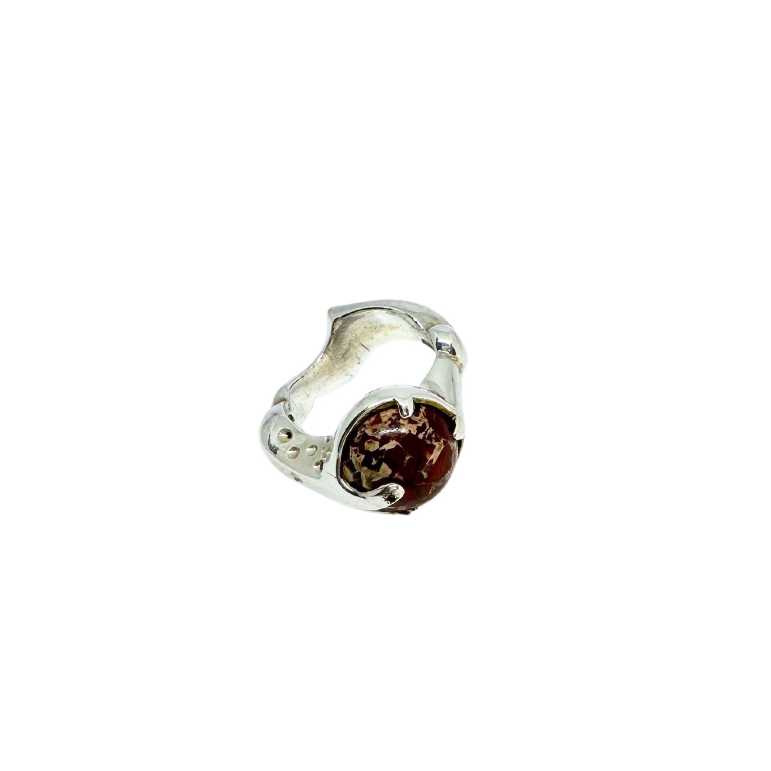Sculpture Ring – Sterling Silver 925 with Agate, Jasper, or Tiger Eye - Tg-Jewellery By Tamara Gervasio