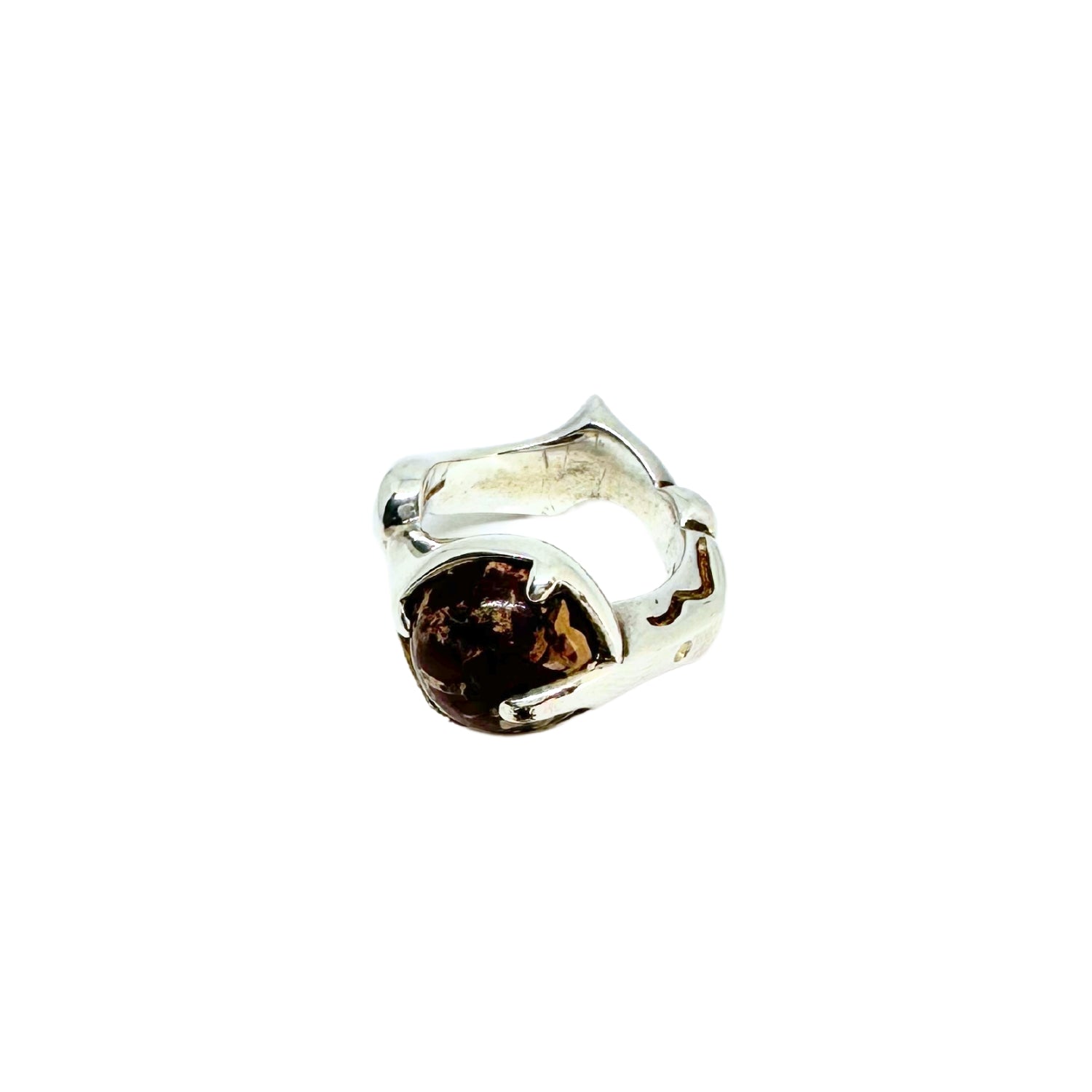 Sculpture Ring – Sterling Silver 925 with Agate, Jasper, or Tiger Eye - Tg-Jewellery By Tamara Gervasio