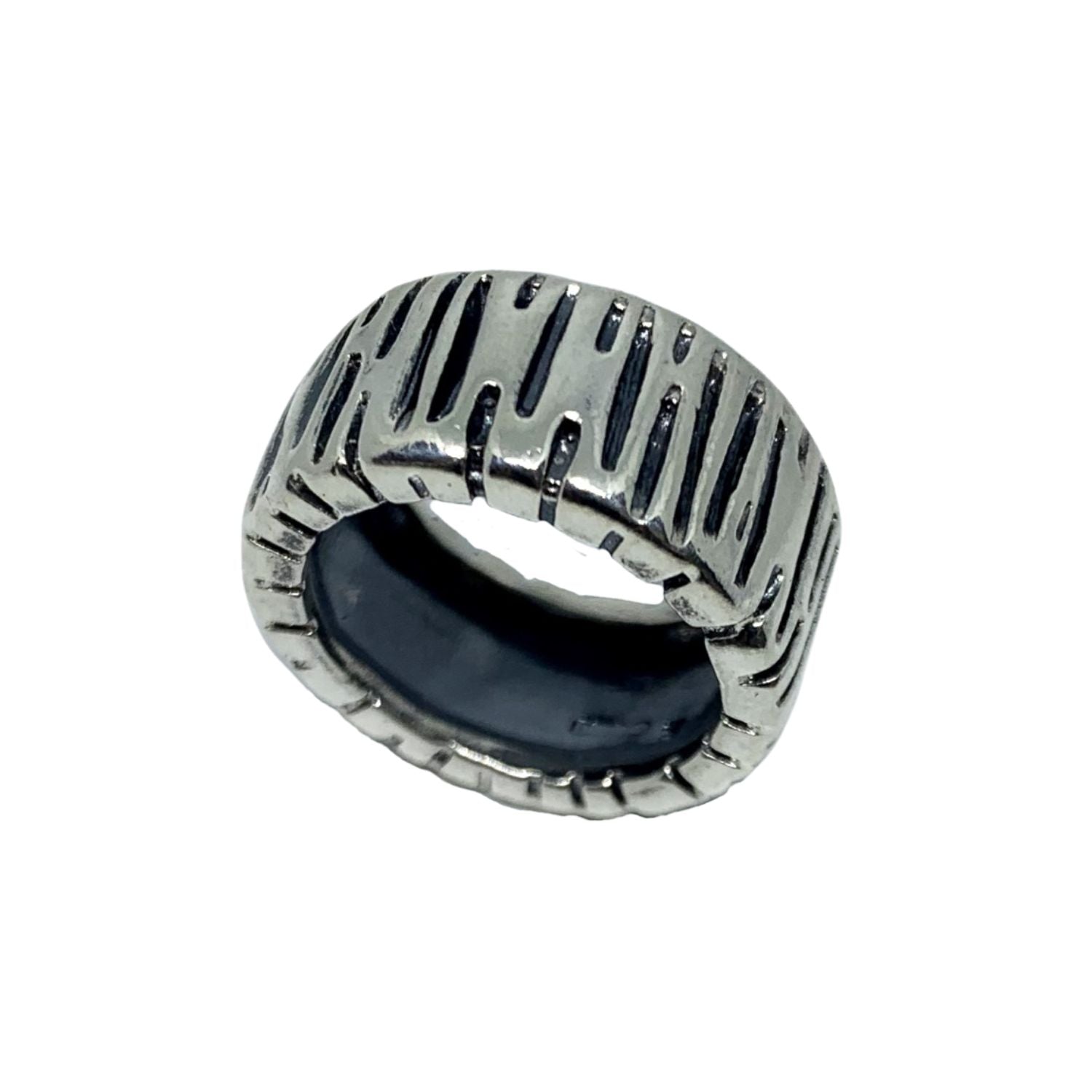 Wheel Flat Band Ring – Sterling Silver 925 | Chunky Collection - Tg-Jewellery By Tamara Gervasio
