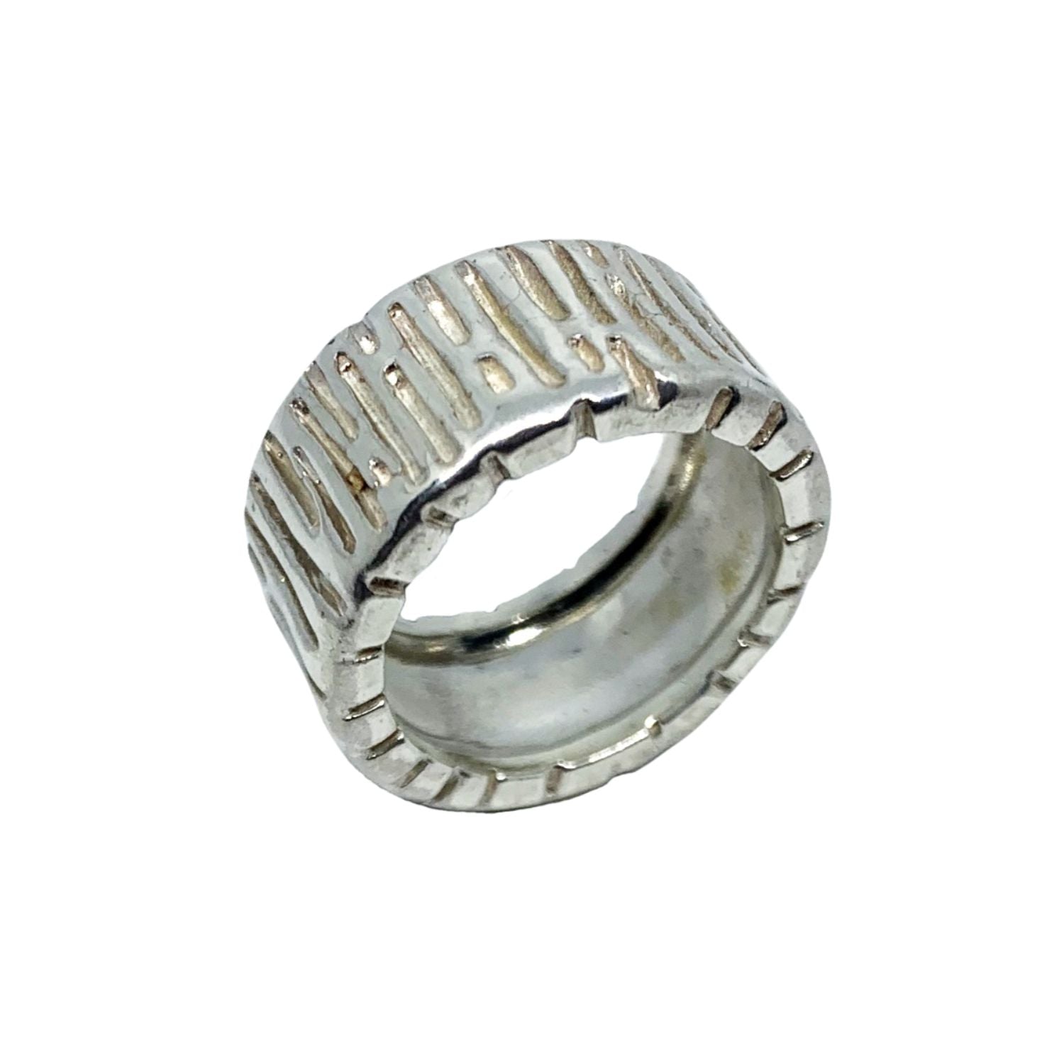 Wheel Flat Band Ring – Sterling Silver 925 | Chunky Collection - Tg-Jewellery By Tamara Gervasio