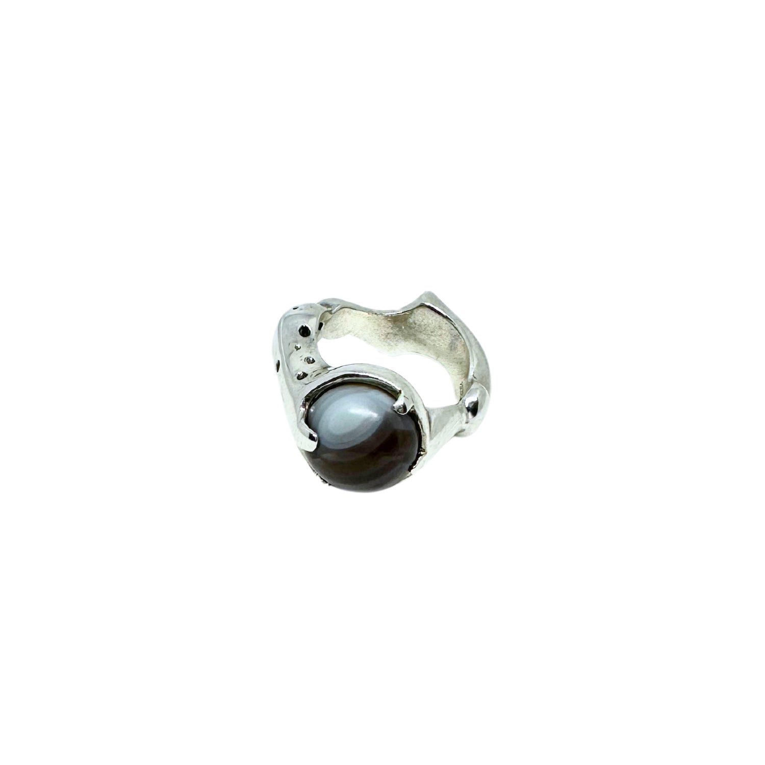 Sculpture Ring – Sterling Silver 925 with Agate, Jasper, or Tiger Eye - Tg-Jewellery By Tamara Gervasio