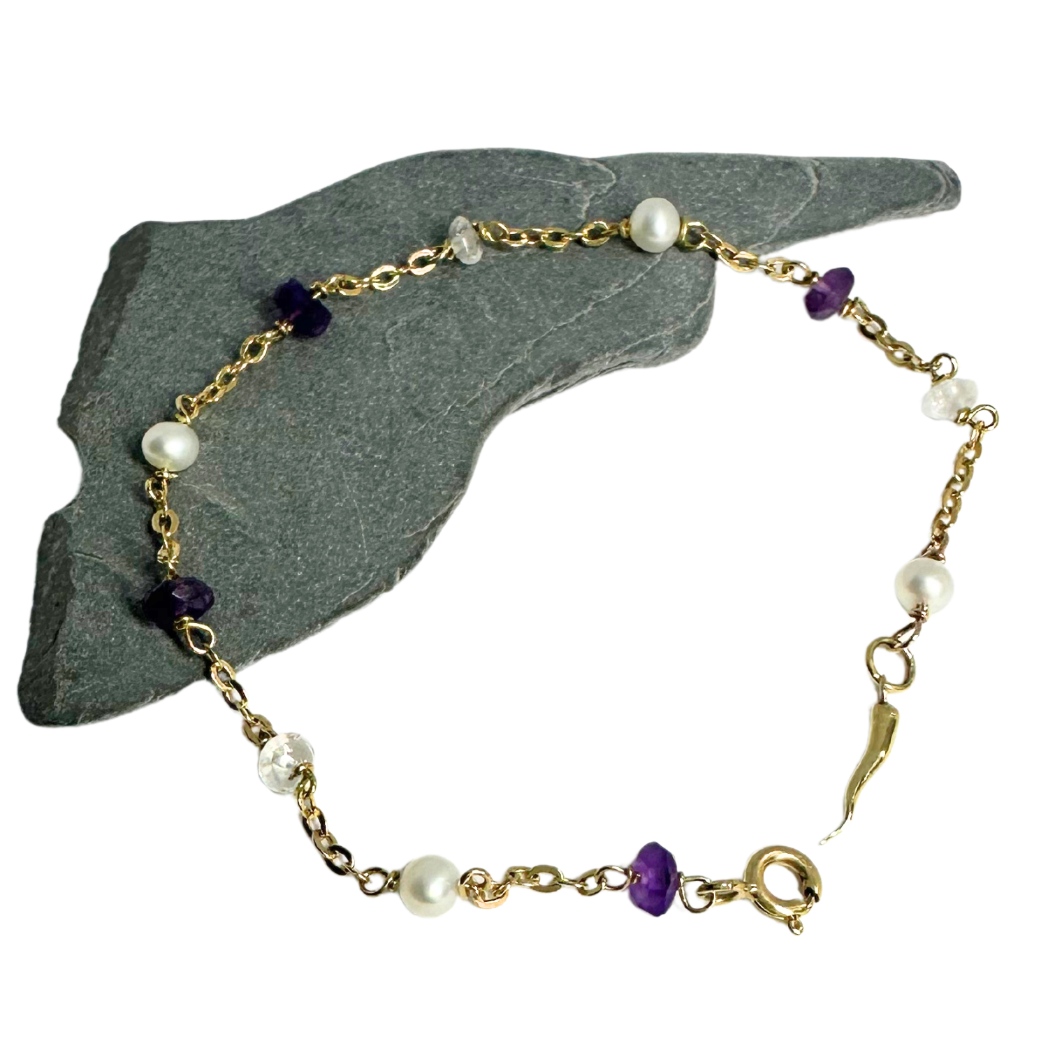 18K Yellow Gold Lucky Charm Bracelet – Handmade in Italy - Tg-Jewellery By Tamara Gervasio