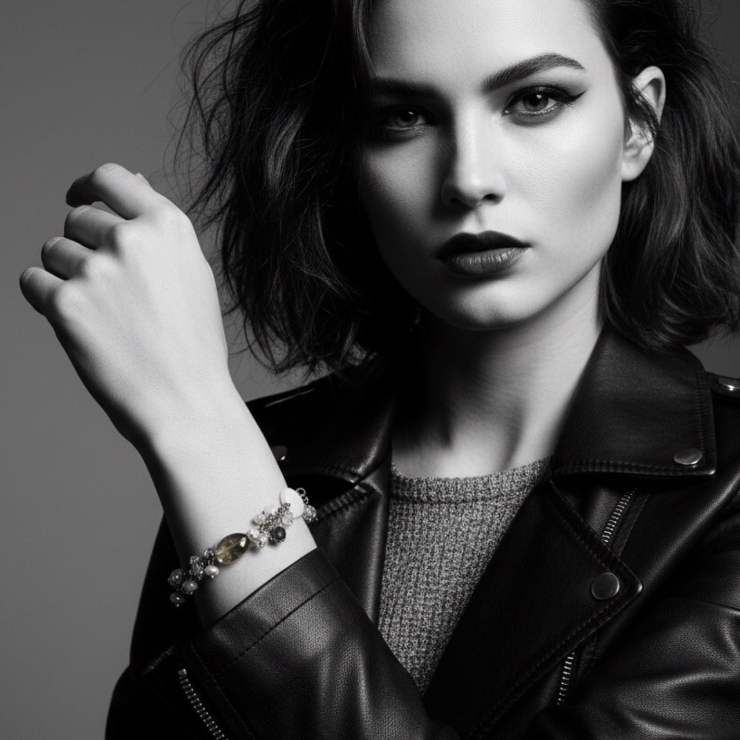 18K Recycle Yellow Gold Multicoloured Gemstone Beaded Bracelet – Handmade in Italy - One Of A Kind