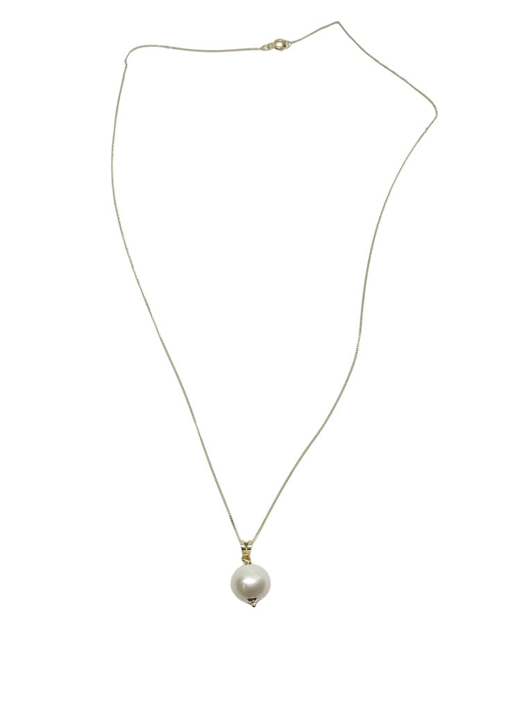 Custom Pearl Pendant Necklace | 18ct Yellow Gold & Freshwater Pearl - Tg-Jewellery By Tamara Gervasio