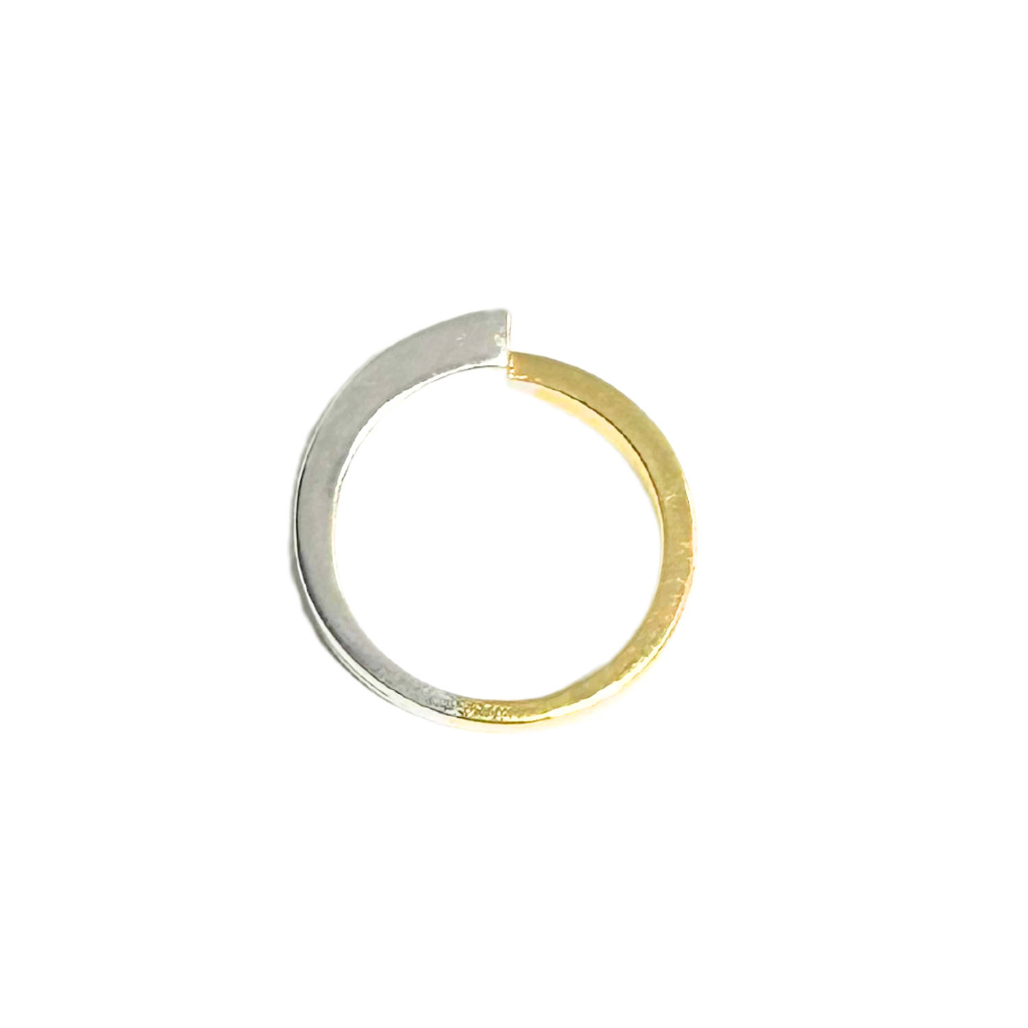 18K Yellow & White Gold Diamond Ring – Handmade in Italy - Tg-Jewellery By Tamara Gervasio