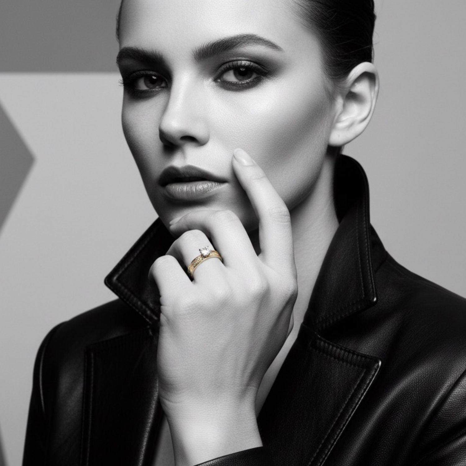 One of a Kind - Diamond Band Ring – 18ct Recycled Yellow Gold & White Gold Setting