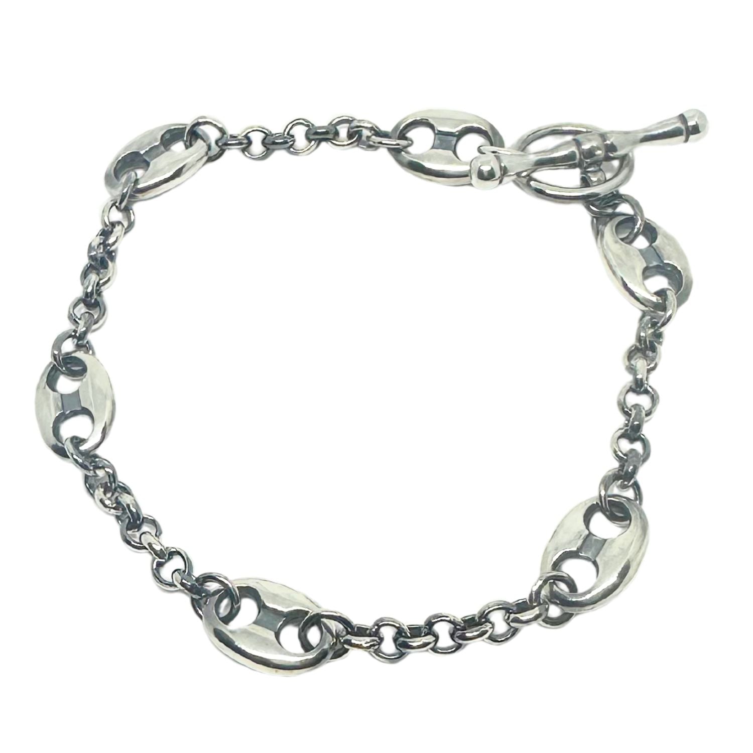 Unisex Anchor Chain Bracelet with T-Bar – Sterling Silver 925 - Tg-Jewellery By Tamara Gervasio