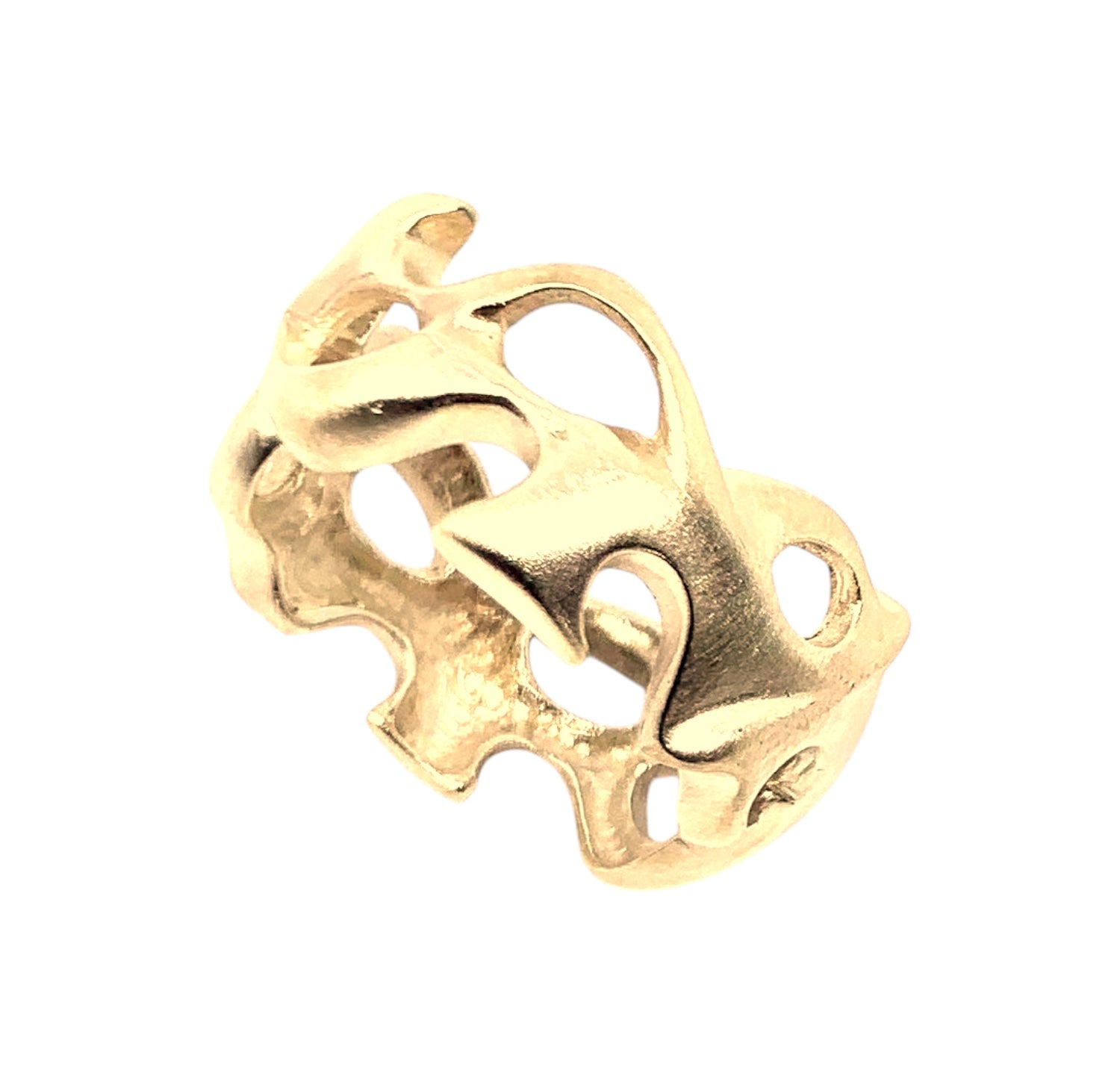 Organic Ring for Men | 18kt yellow gold Satin Finish - Tg-Jewellery By Tamara Gervasio