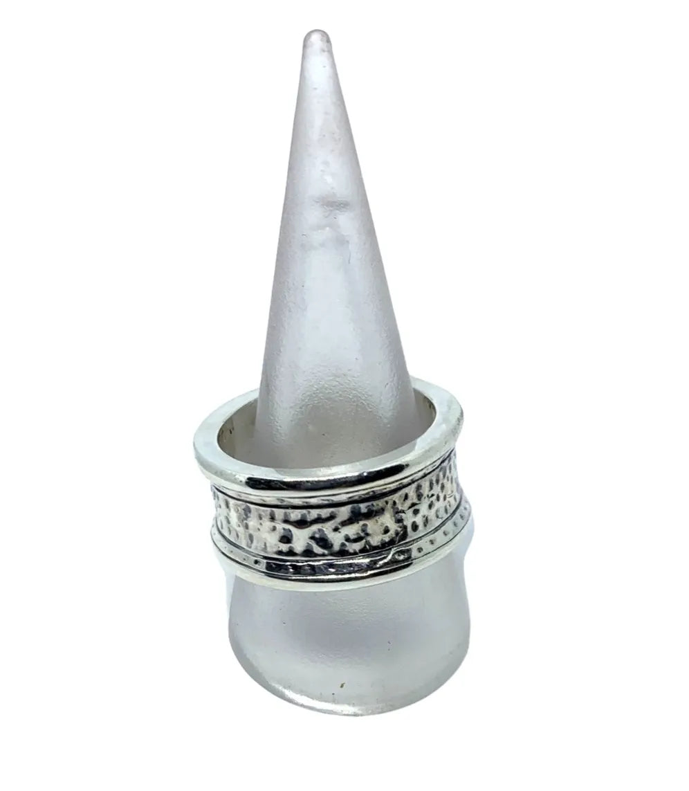 Street Ring | Sterling Silver Men’s Band with Oxidised Finish - Tg-Jewellery By Tamara Gervasio