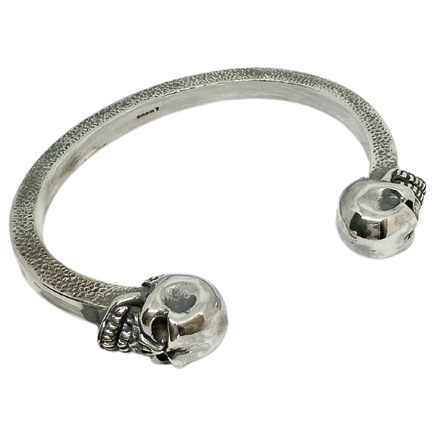 Men’s Solid Rigid Skull Bangle – Sterling Silver 925 - Tg-Jewellery By Tamara Gervasio