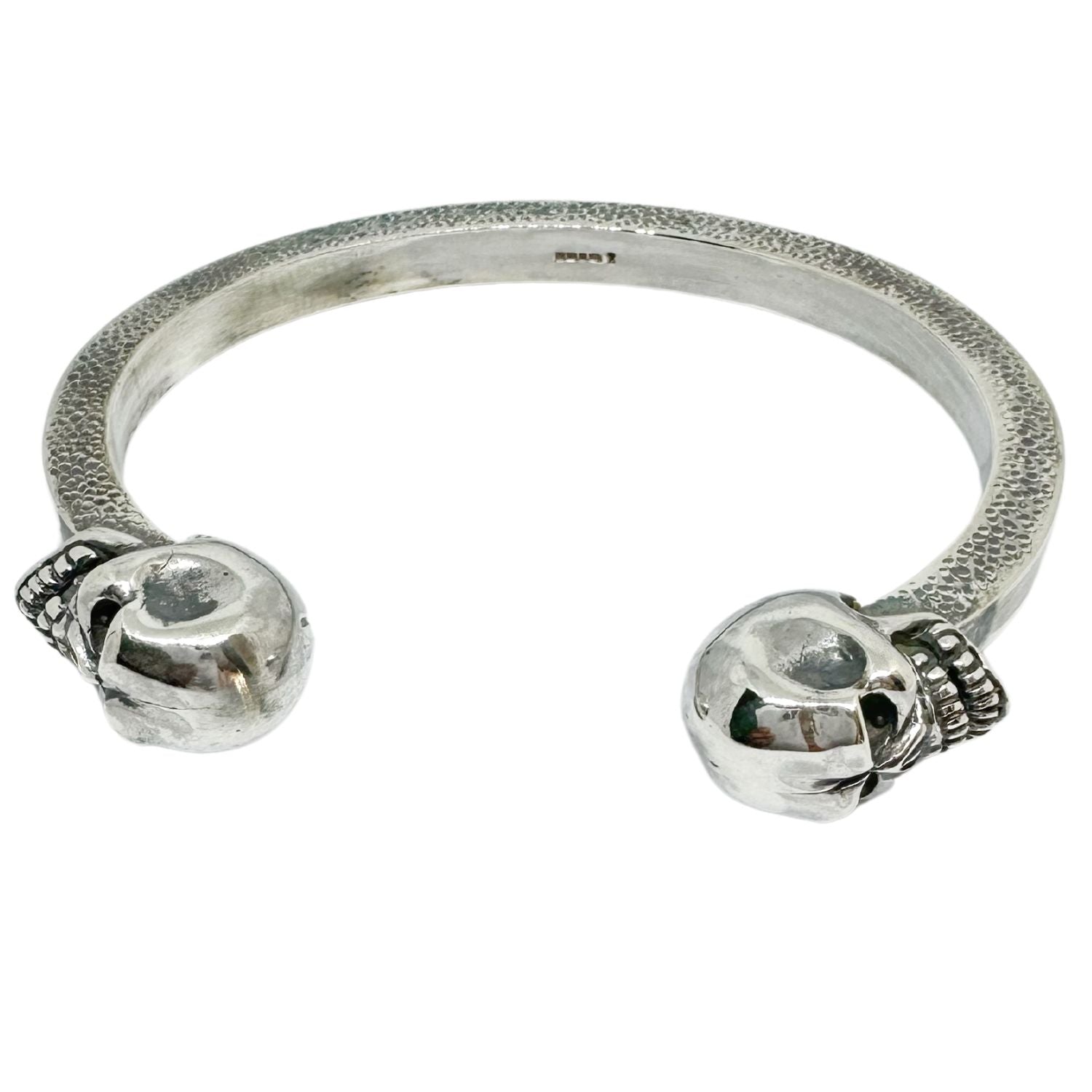Men’s Solid Rigid Skull Bangle – Sterling Silver 925 - Tg-Jewellery By Tamara Gervasio