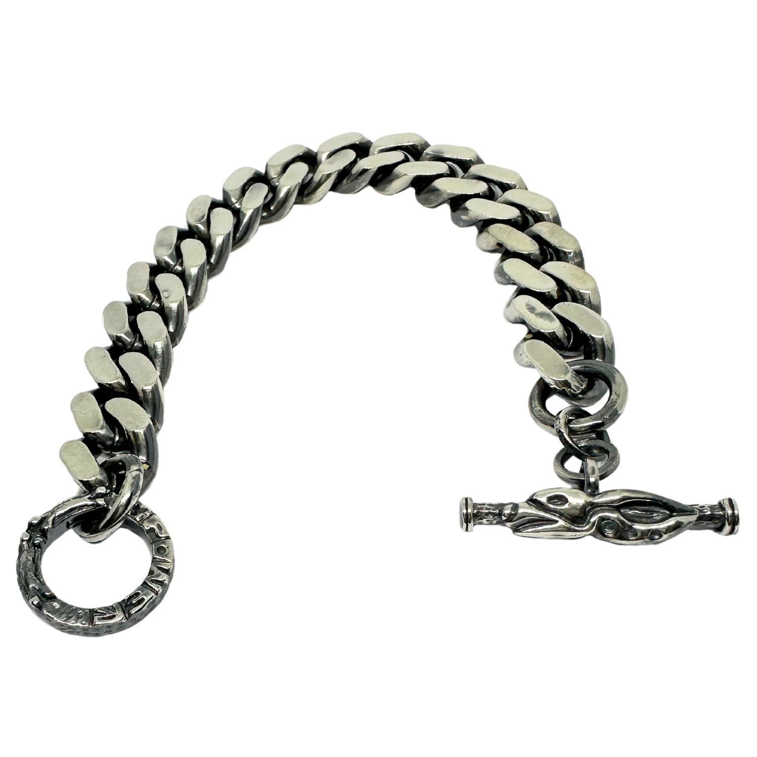 Celtic Dog 2 Curb 15mm Power Jump Ring Bracelet – Sterling Silver - Tg-Jewellery By Tamara Gervasio