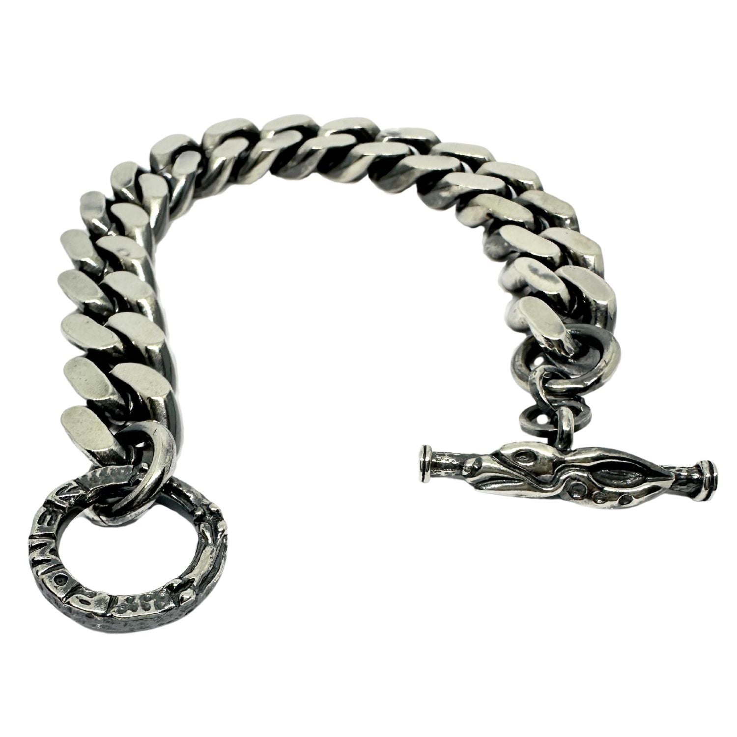 Celtic Dog 2 Curb 15mm Power Jump Ring Bracelet – Sterling Silver - Tg-Jewellery By Tamara Gervasio