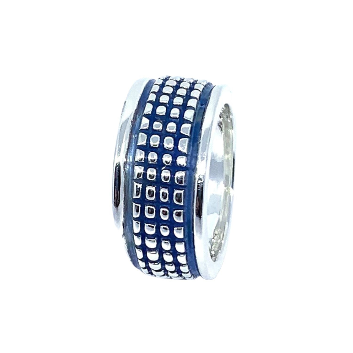 Crocodile Men's Ring – Sterling Silver 925 with Blue Ceramic Enamel - Tg-Jewellery By Tamara Gervasio