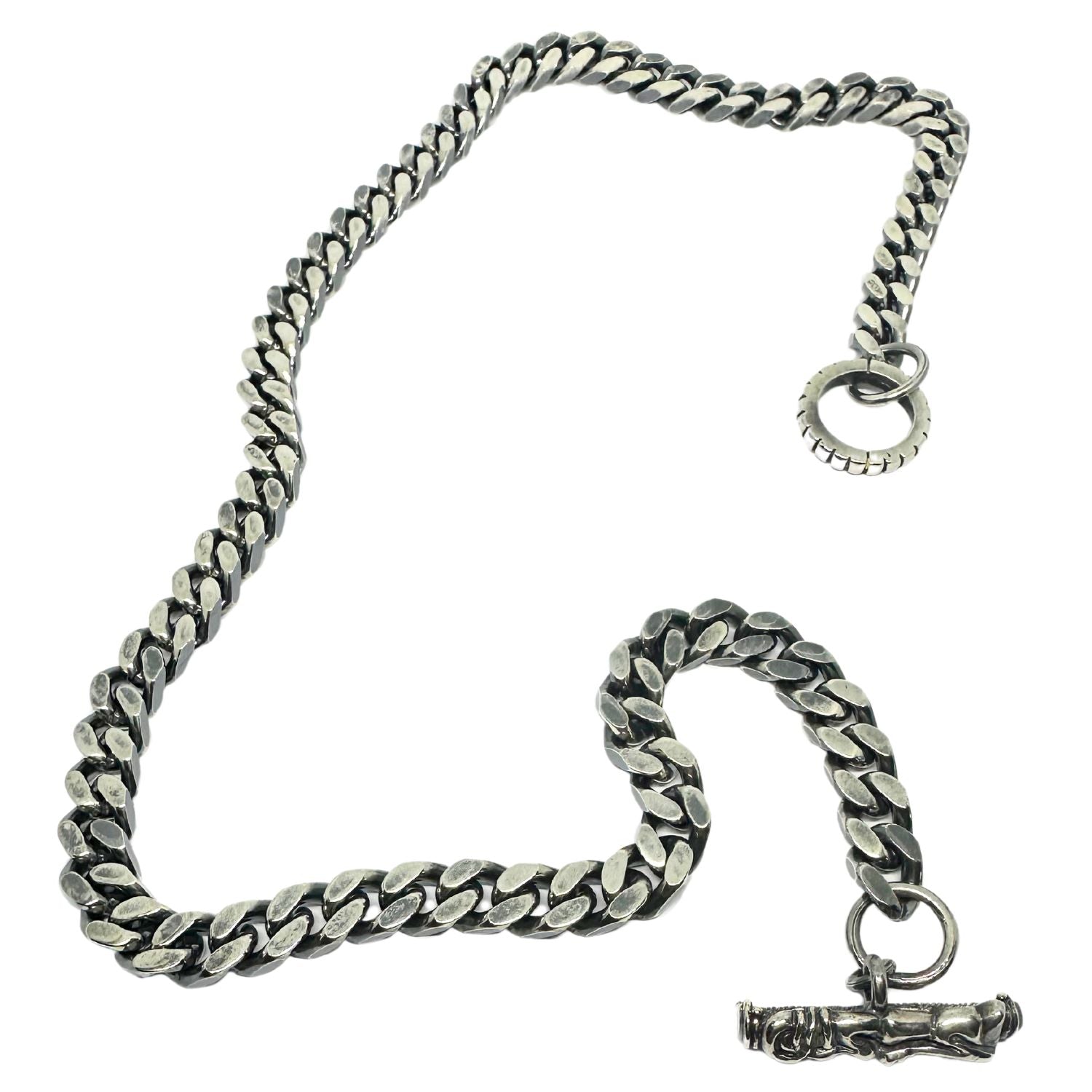 Celtic dog T-bar clasp and jump ring detail, sterling silver 925, lost wax cast - Tg-Jewellery By Tamara Gervasio
