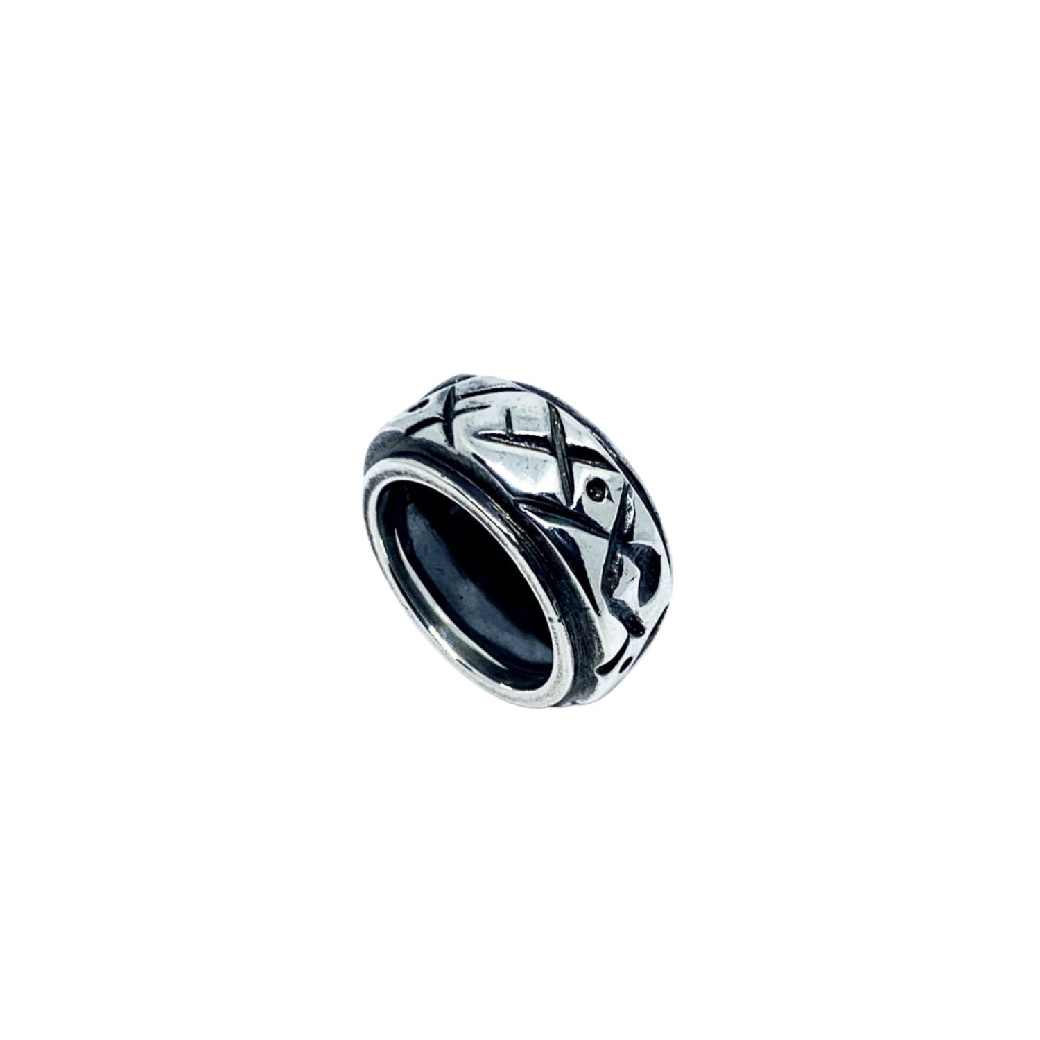 Abstract Chunky Band Ring – Bold Sterling Silver Statement - Tg-Jewellery By Tamara Gervasio