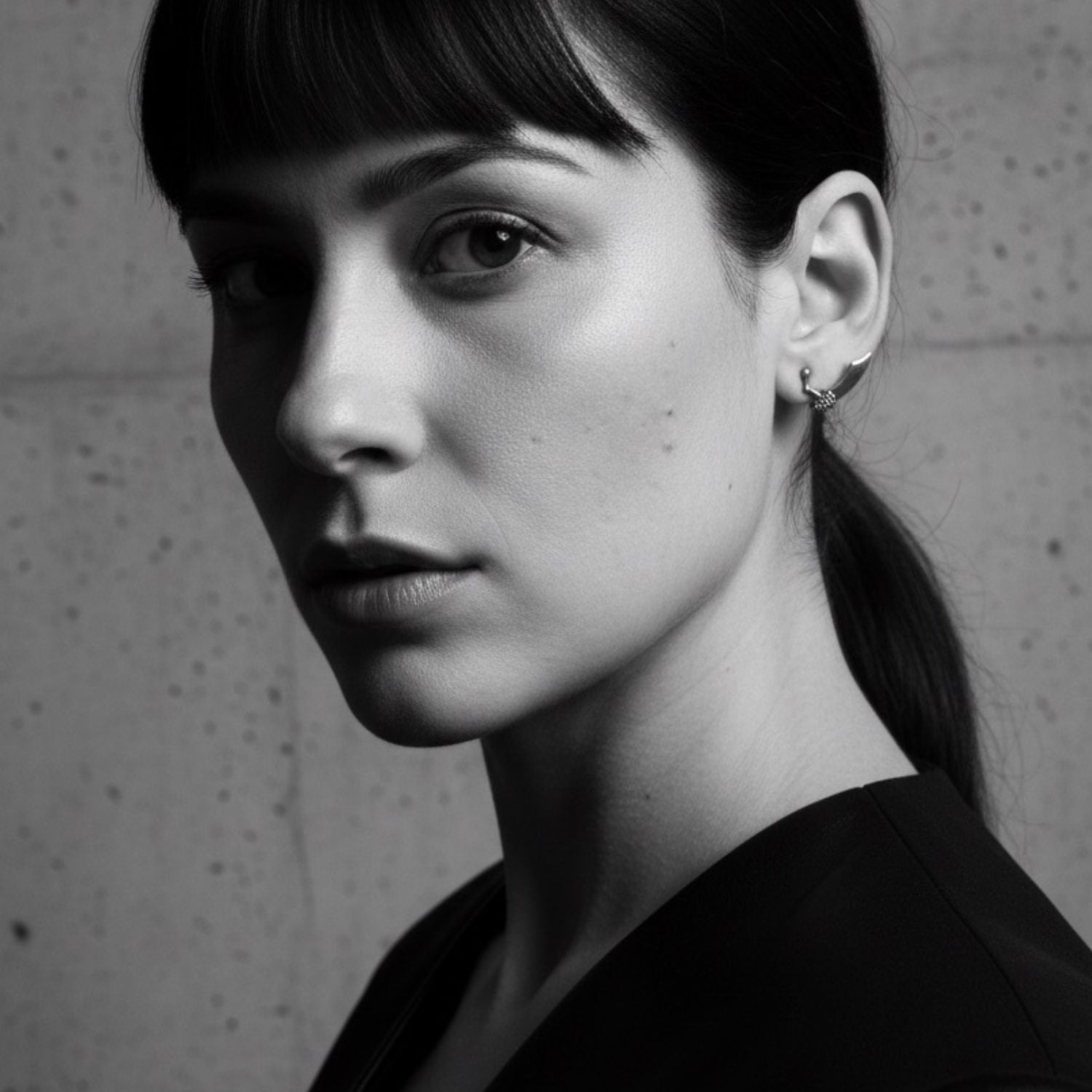 Single Arm Skull Dagger Stud Earring in Sterling Silver 925 – 2cm