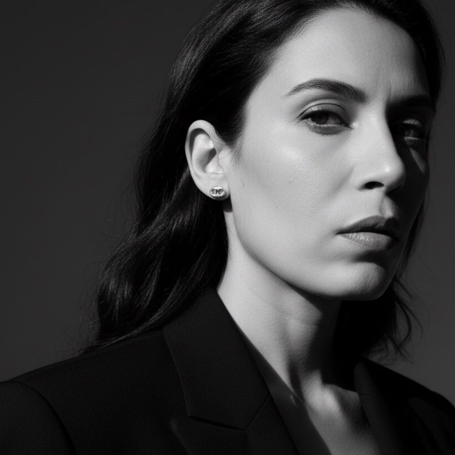 Hand-Carved Sterling Silver Stud Earrings – Anchor Link Design