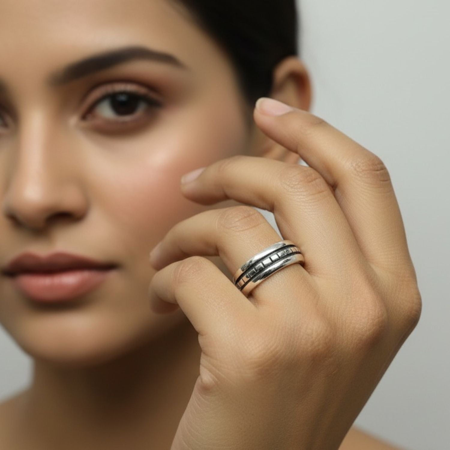 Square Ring – Sterling Silver 925 | Chunky Collection