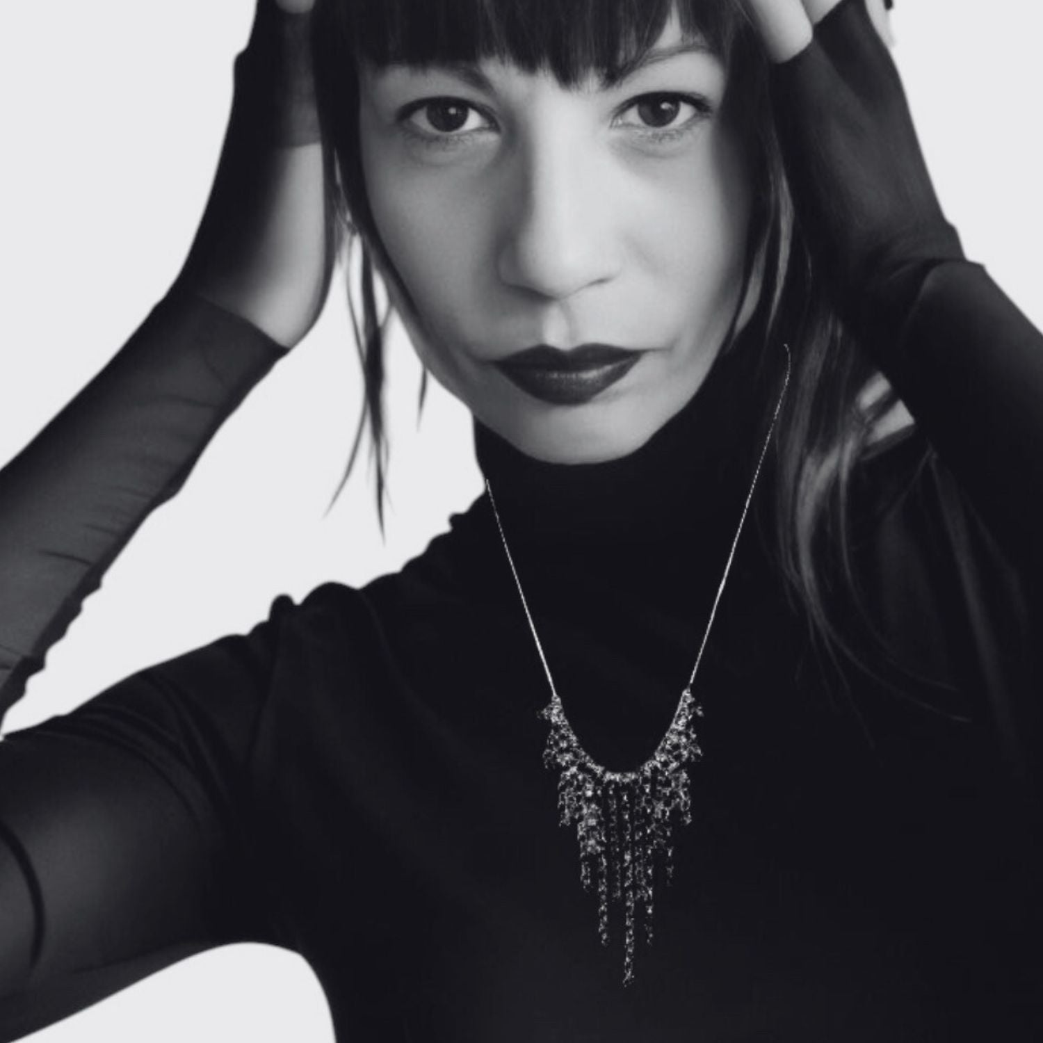 Rain Drop Chain Necklace – Handcrafted Recycle Sterling Silver