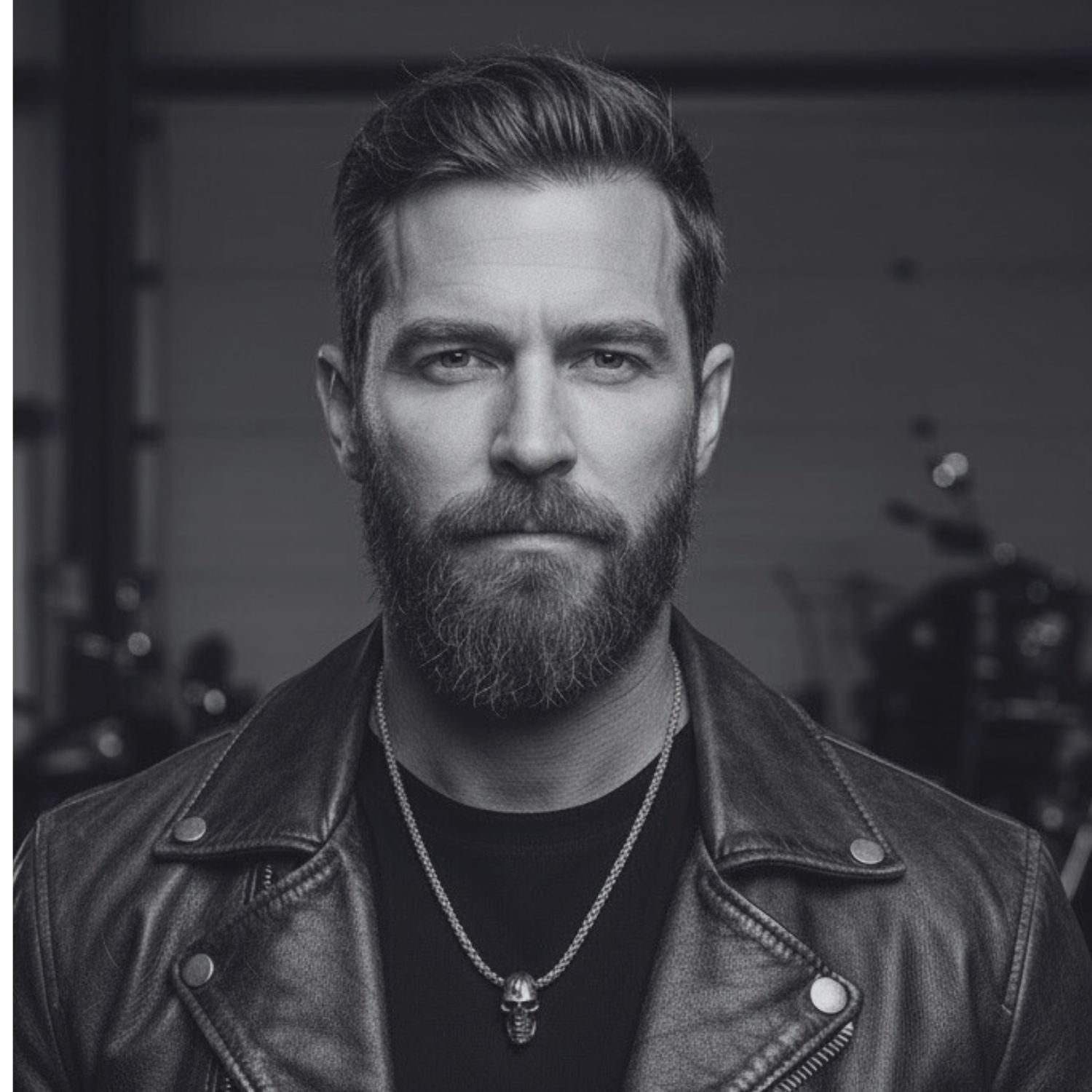 Skull Japanese Sign Fire Flat Byzantine Chain – Sterling Silver 925