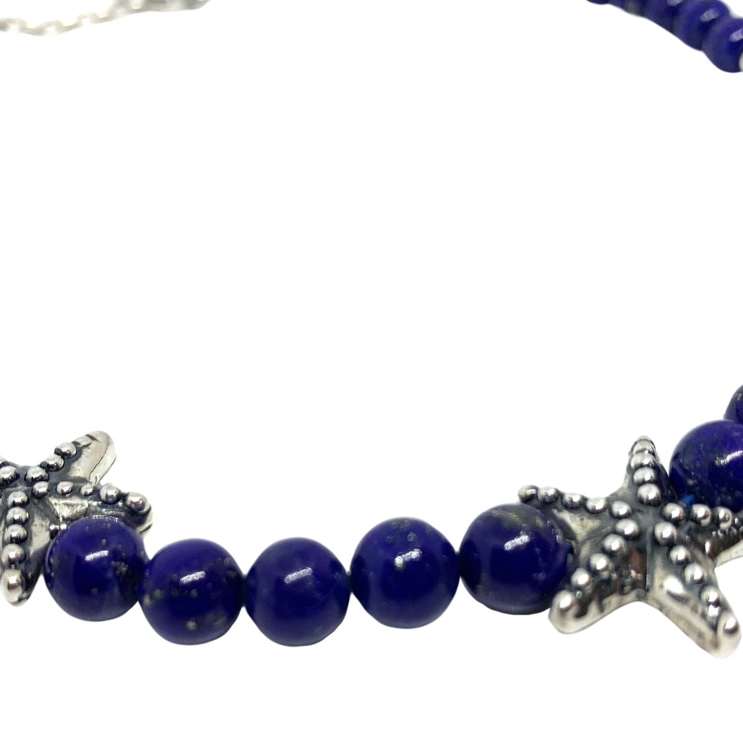 Handmade Lapis Lazuli Necklace with Sterling Silver Starfish - Tg-Jewellery By Tamara Gervasio