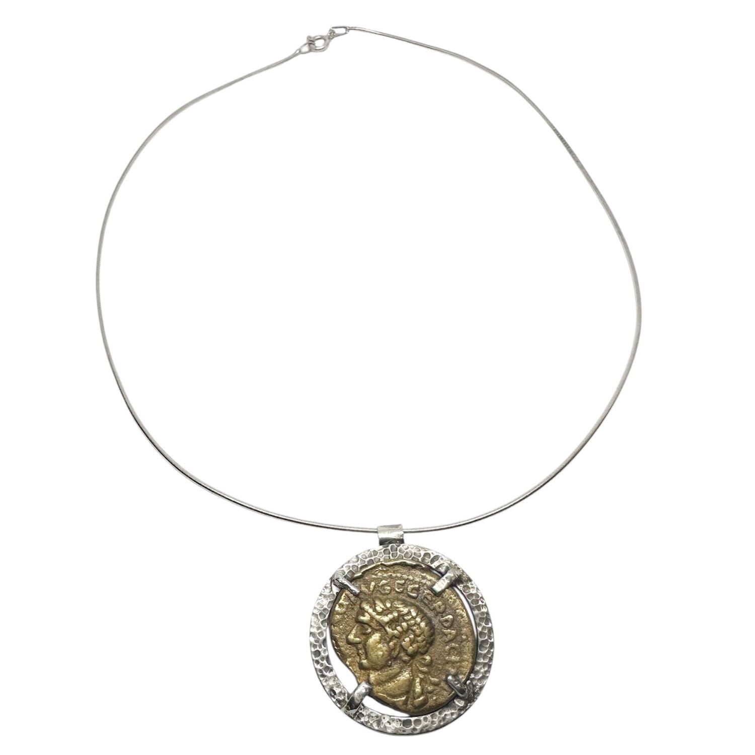 One of a Kind Ancient Coin Pendant - Sterling Silver Statement - Tg-Jewellery By Tamara Gervasio