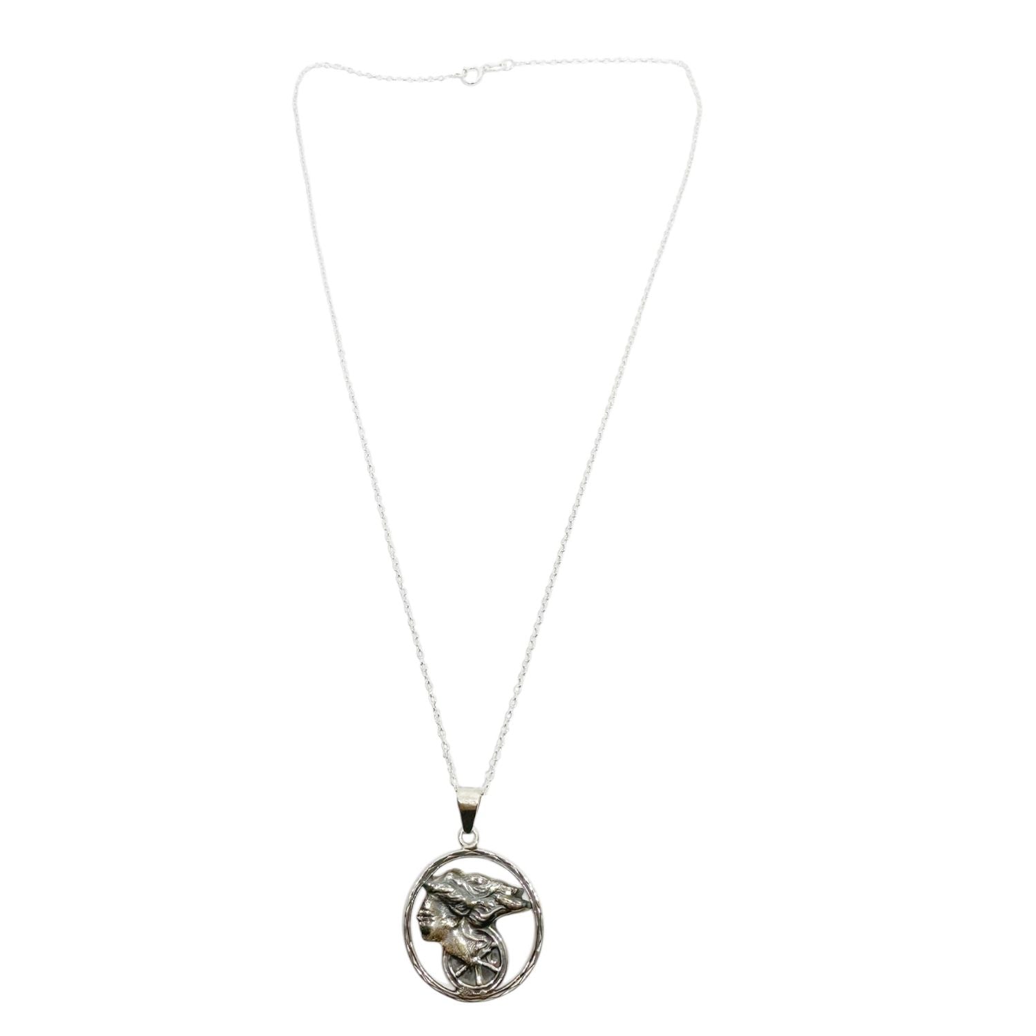 Goddess of Fortune Pendant Necklace – Sterling Silver
