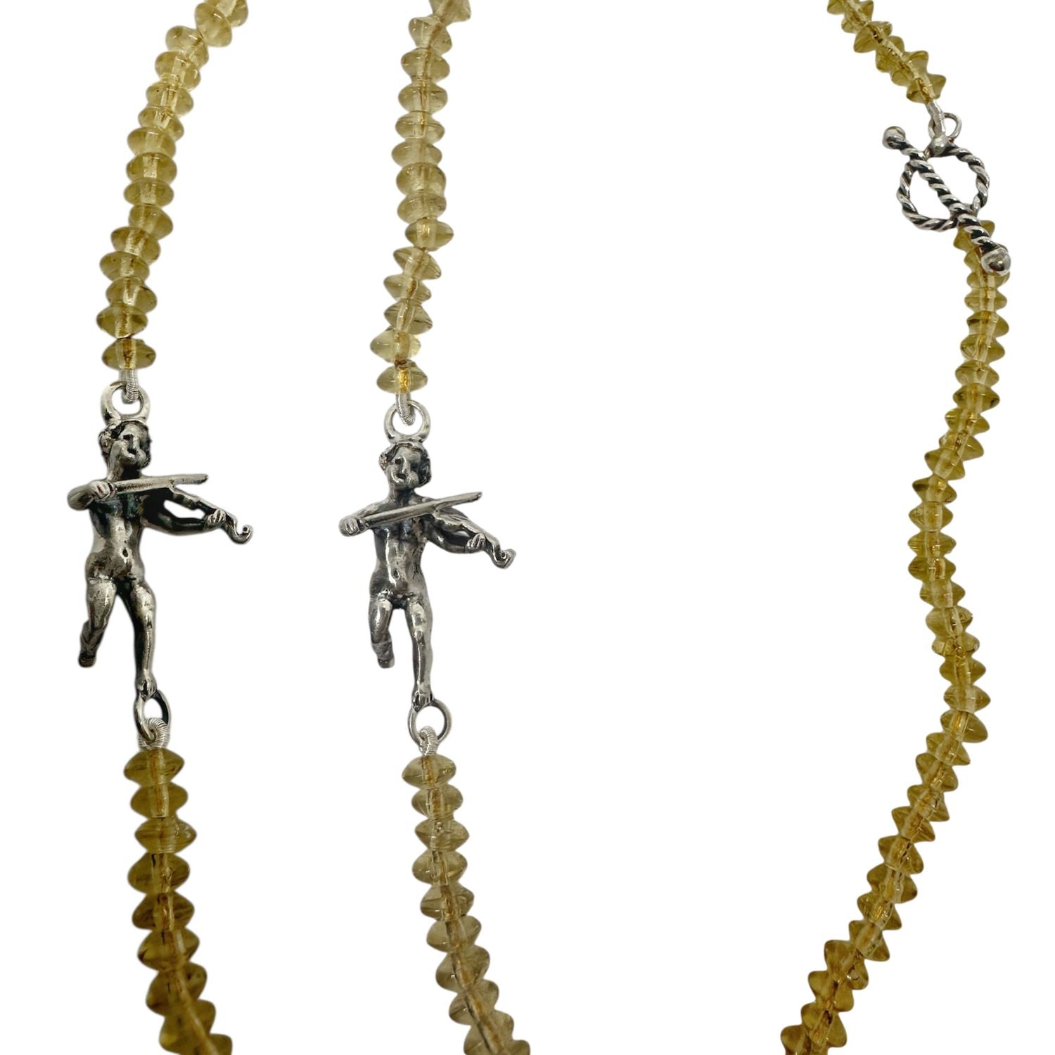 Cherub Serenade Necklace – Handcrafted Sterling Silver & Glass Beads