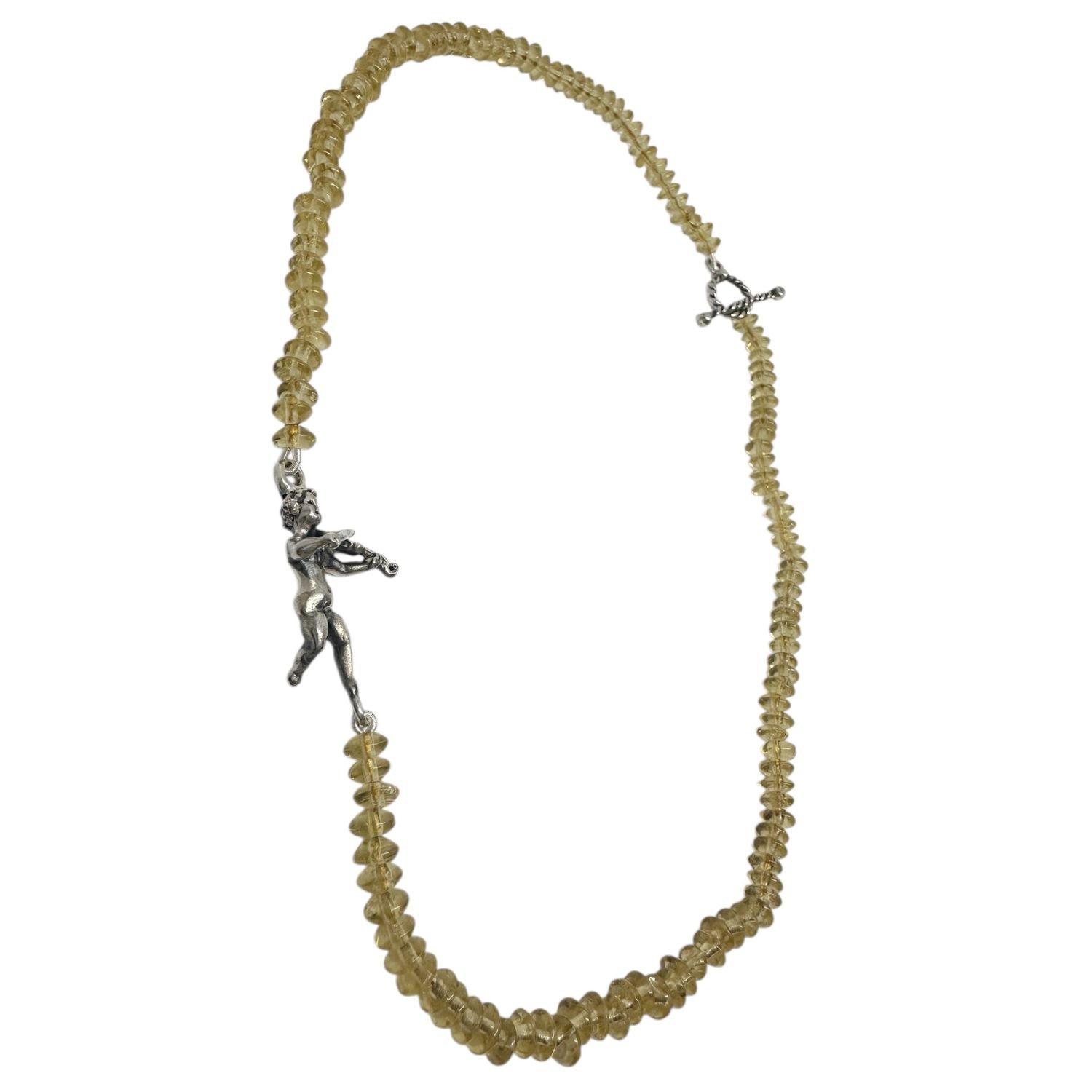 Cherub Serenade Necklace – Handcrafted Sterling Silver & Glass Beads