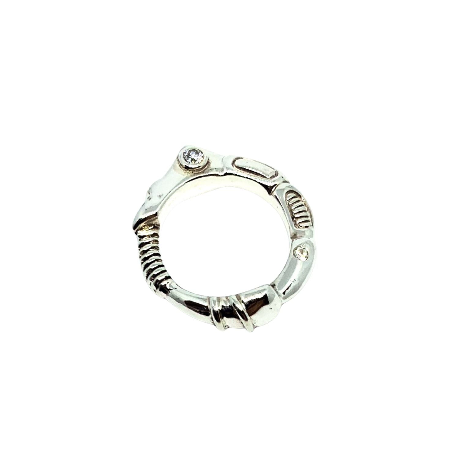 Organic Matter Ring | Sterling Silver 925 with Cubic Zirconia, Sapphire, or Ruby - Tg-Jewellery By Tamara Gervasio