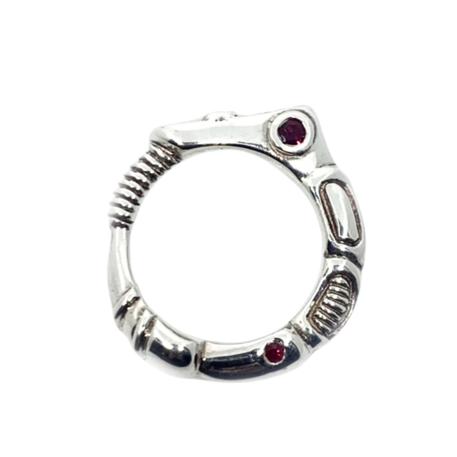 Organic Matter Ring | Sterling Silver 925 with Cubic Zirconia, Sapphire, or Ruby - Tg-Jewellery By Tamara Gervasio