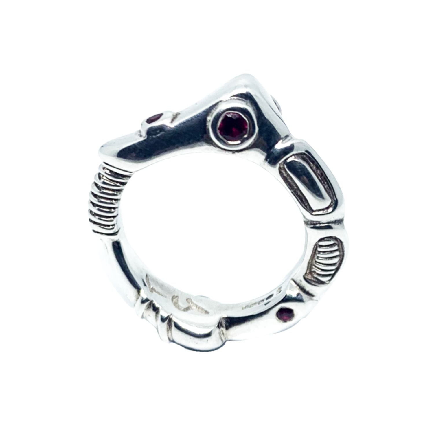 Organic Matter Ring | Sterling Silver 925 with Cubic Zirconia, Sapphire, or Ruby - Tg-Jewellery By Tamara Gervasio