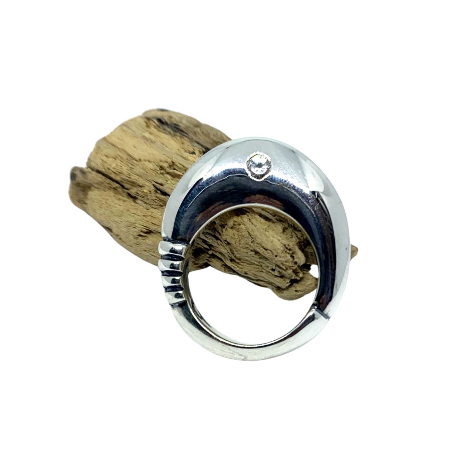 Fountain Ring | Sterling Silver 925 with Rubies or Cubic Zirconia - Tg-Jewellery By Tamara Gervasio